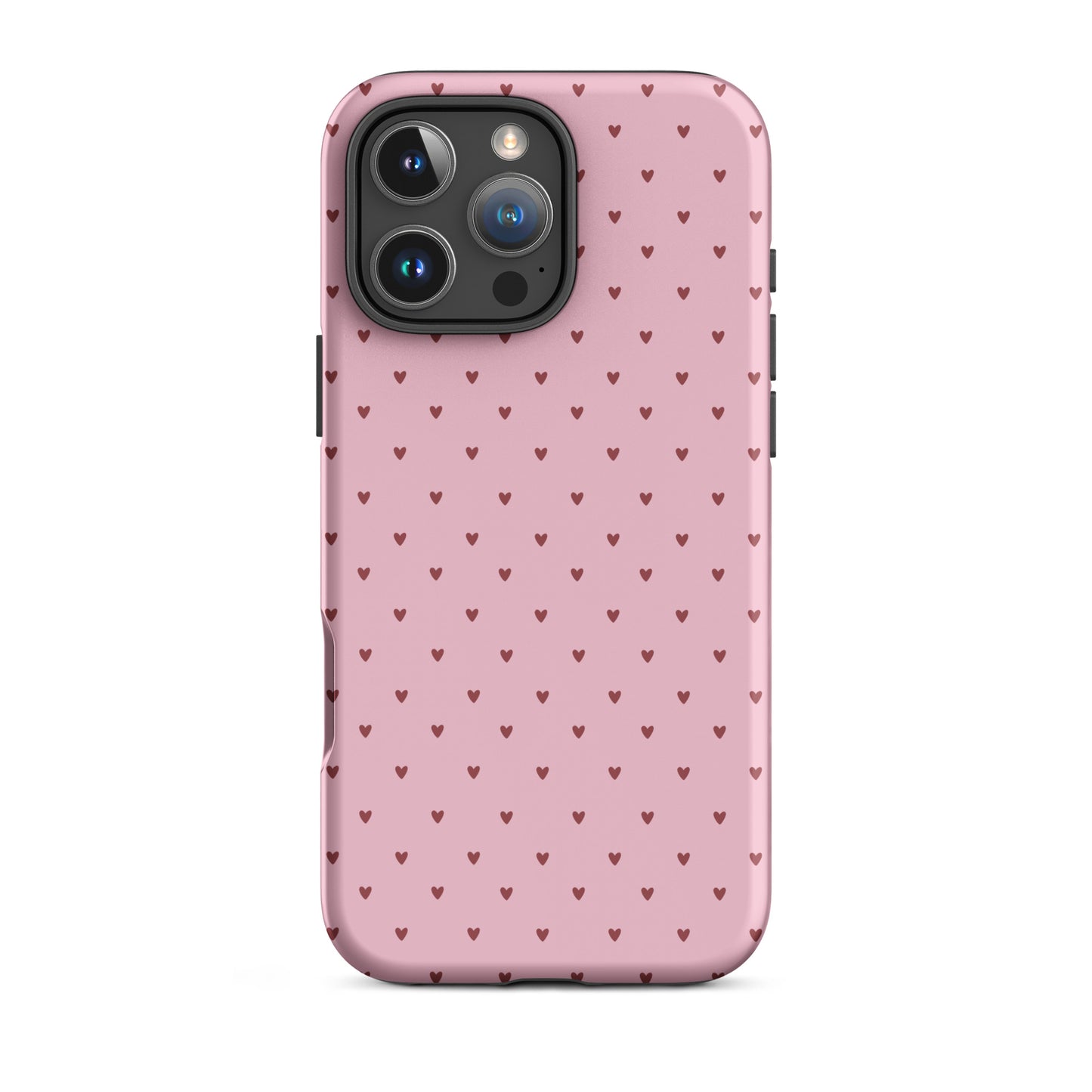 Phone Case for iPhone with heart-dot pattern, featuring playful polka-dot style. Cute and modern accessory, minimalist design.