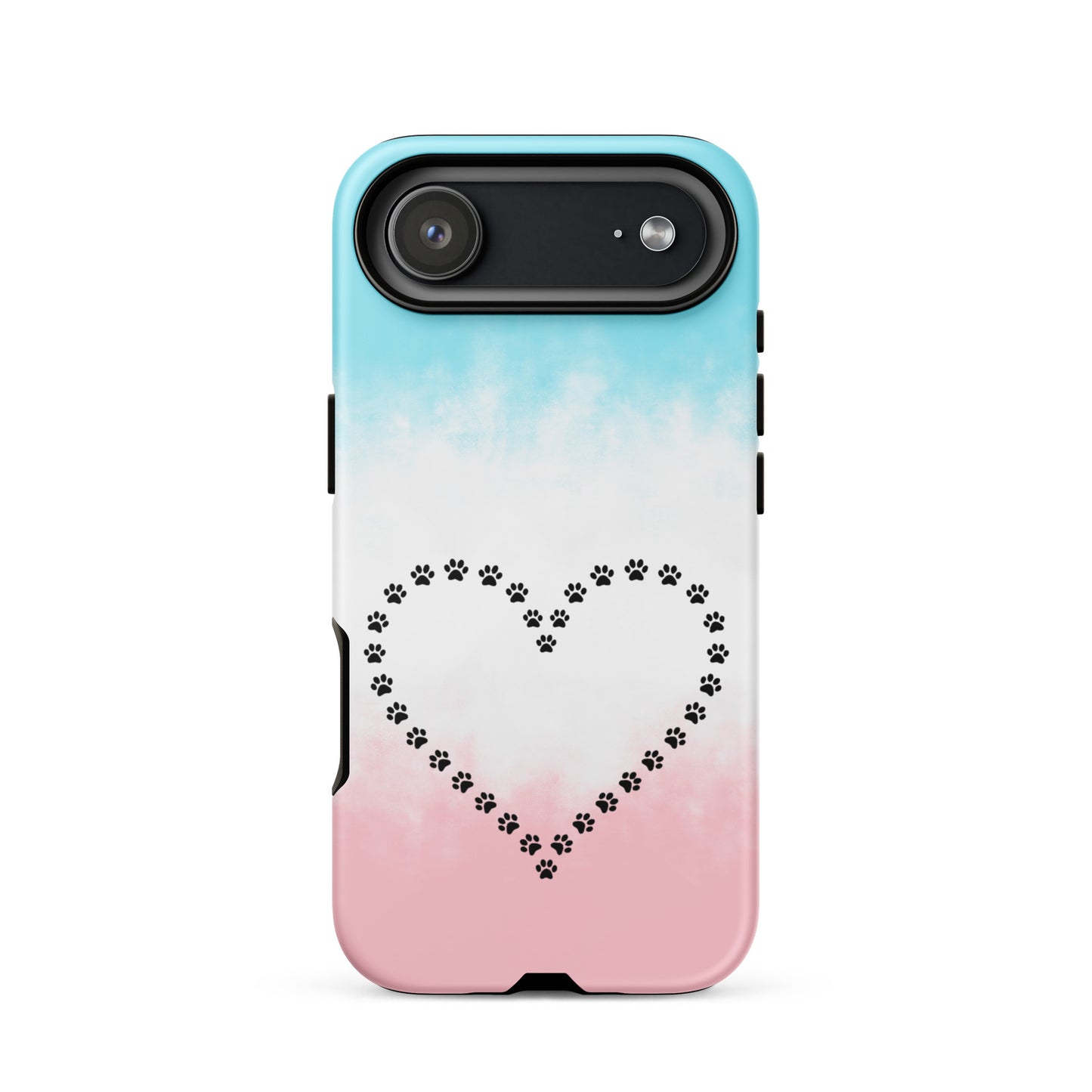 Phone Case for iPhone featuring paw print heart design, perfect for pet lovers and providing durable protection.