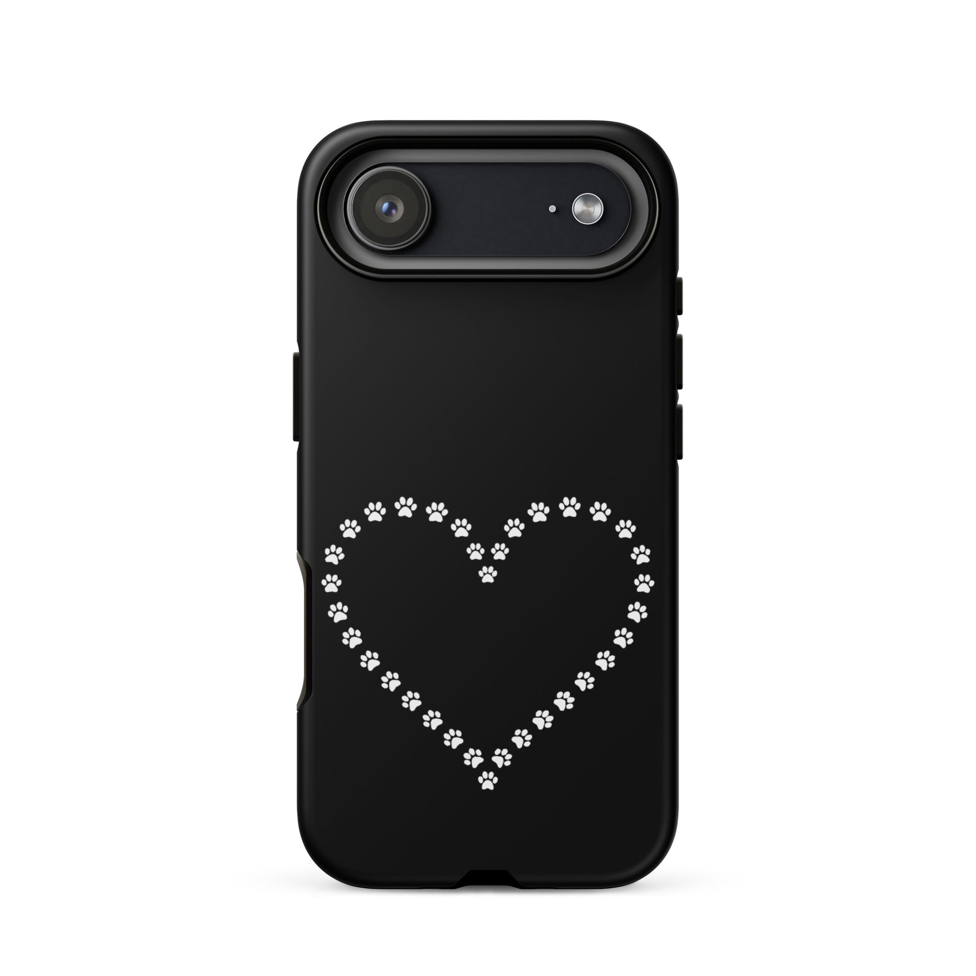 Phone Case for iPhone featuring a cute paw print heart design for pet lovers.