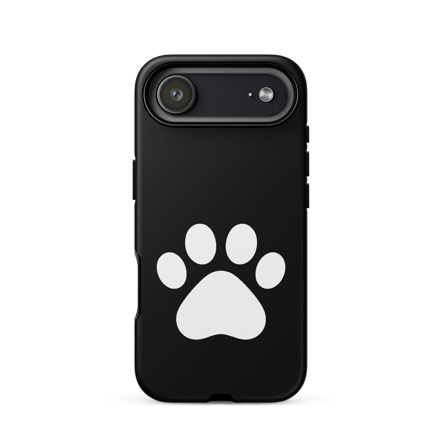 Phone Case for iPhone featuring a minimalist white paw print design for pet lovers.