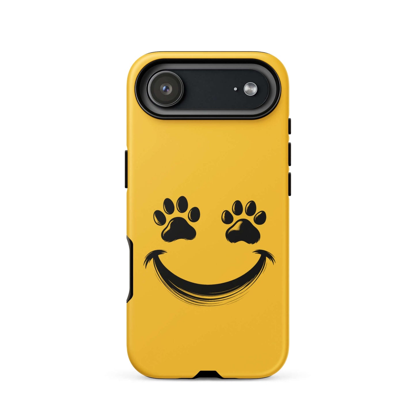 Phone Case for iPhone with smiley paw print face design, perfect for playful pet lovers and animal enthusiasts.