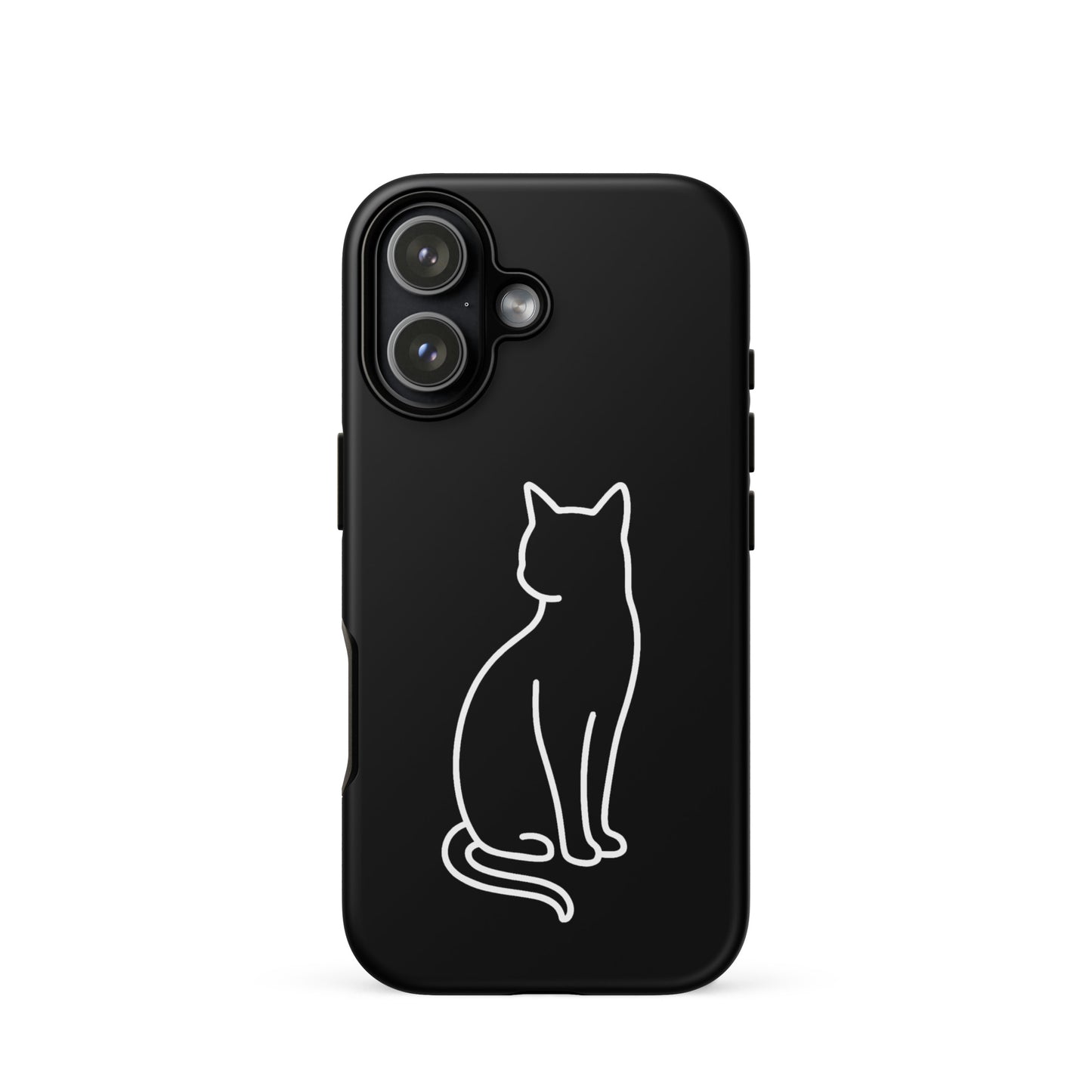 Phone Case for iPhone featuring a minimalist cat design, perfect for modern pet lovers.