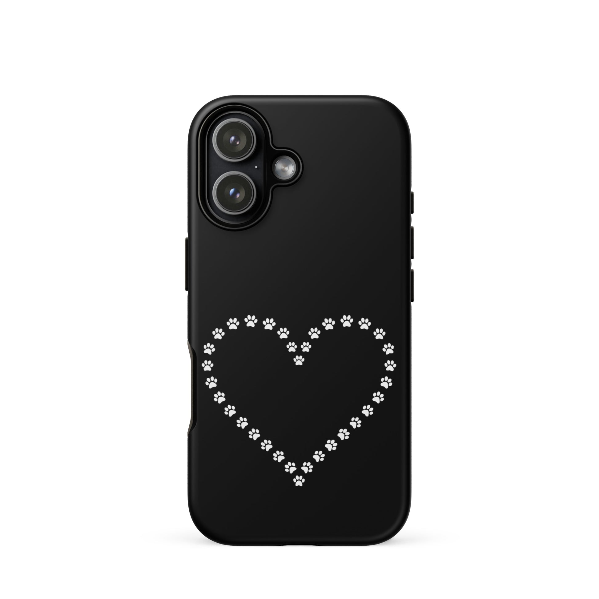 Phone Case for iPhone with cute paw print heart design, perfect for pet lovers.