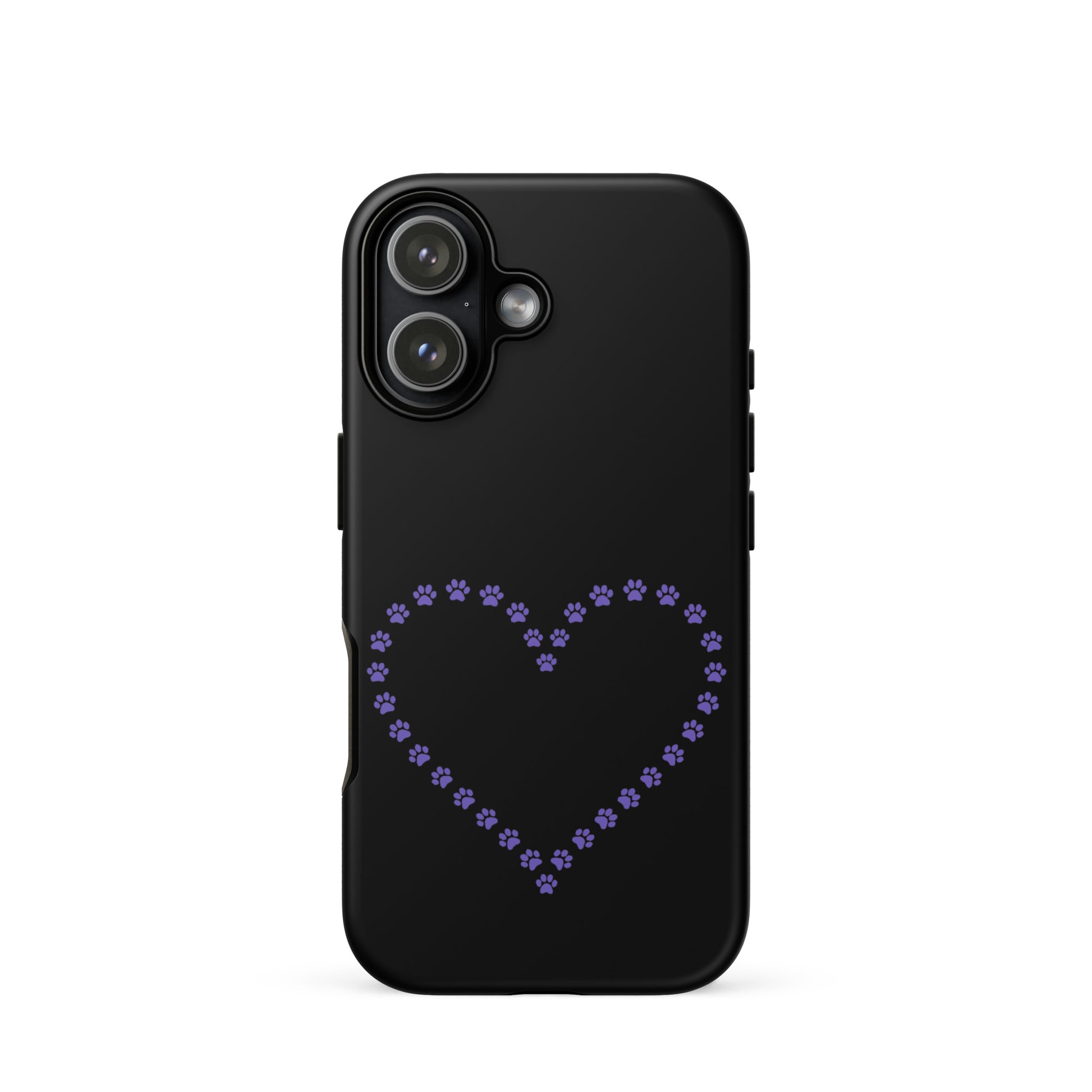 Phone Case for iPhone featuring a cute paw print heart design for pet lovers.