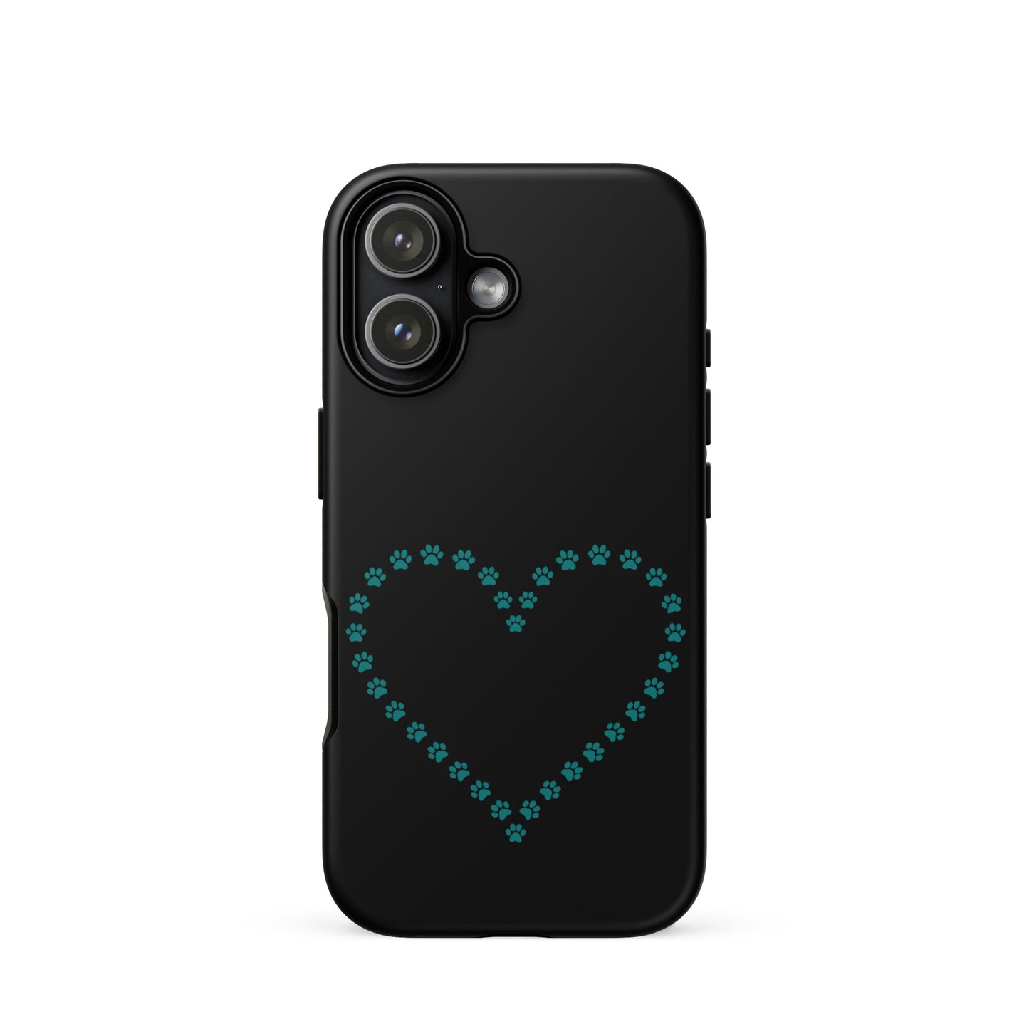 Phone Case for iPhone featuring a cute paw print heart design for pet lovers.