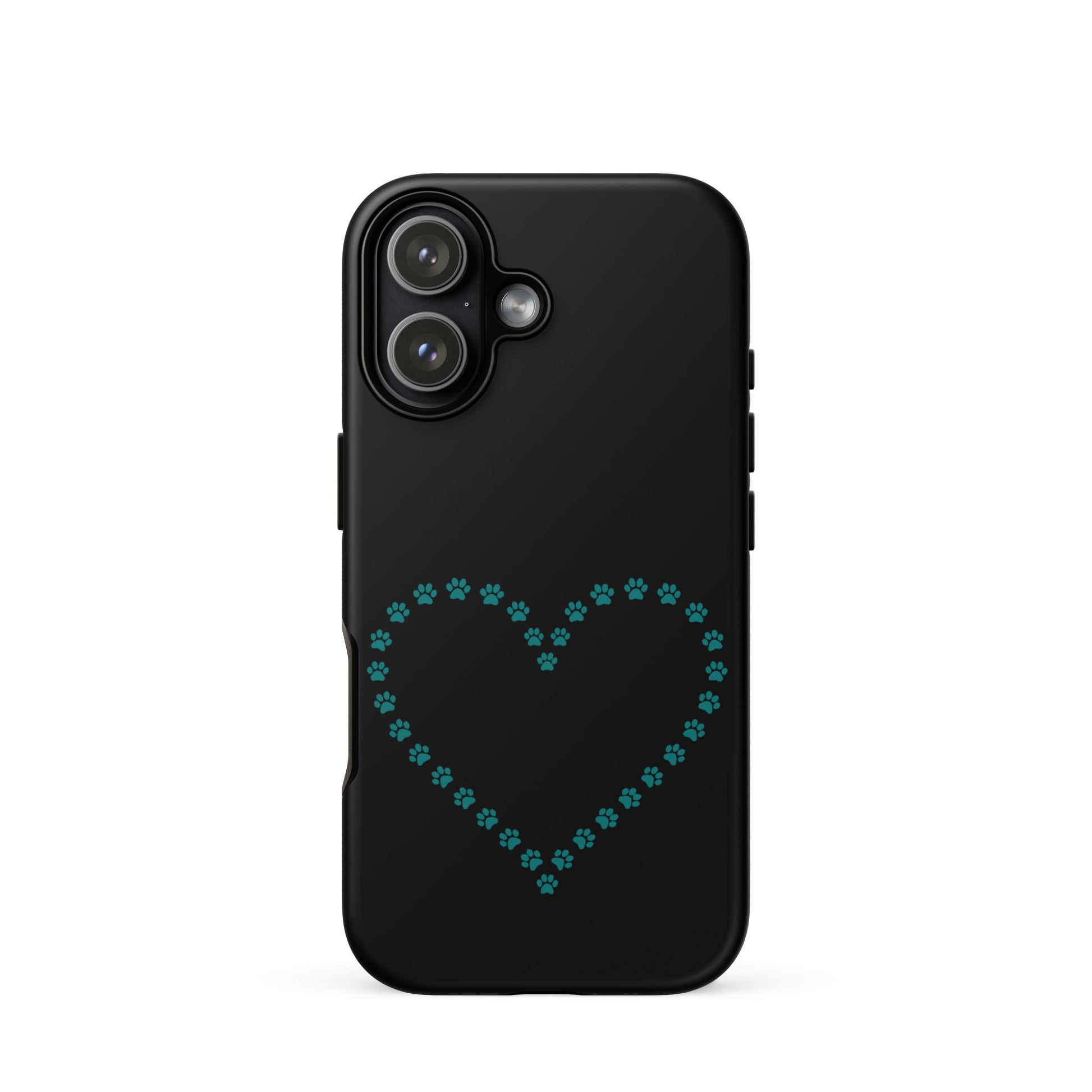 Phone Case for iPhone featuring a cute paw print heart design for pet lovers.