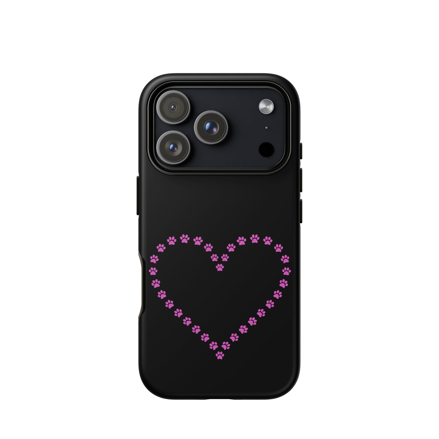 Phone Case for iPhone with cute paw print heart design, ideal for pet lovers and pet parents.
