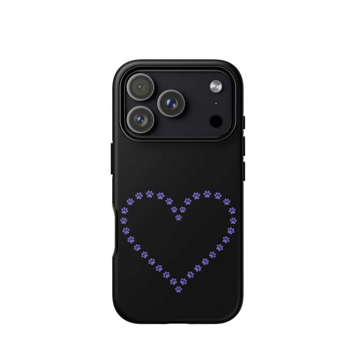 Phone Case for iPhone with cute paw print heart design, ideal for pet lovers