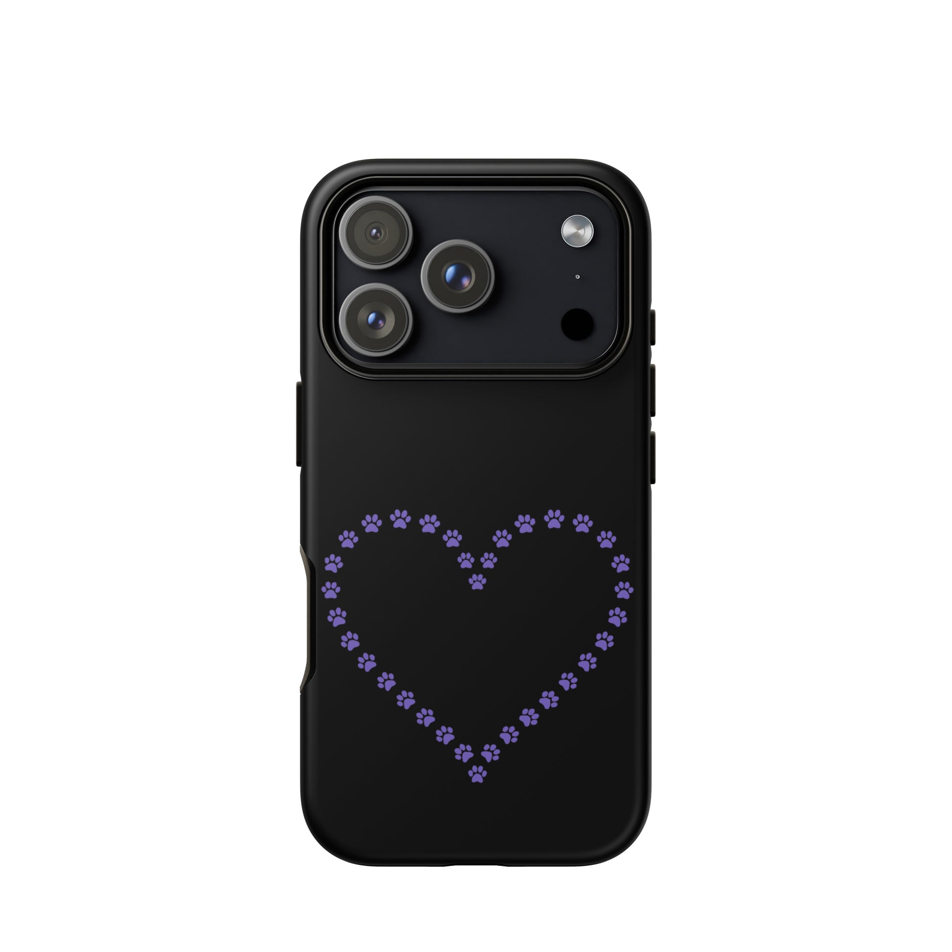 Phone Case for iPhone with cute paw print heart design, ideal for pet lovers