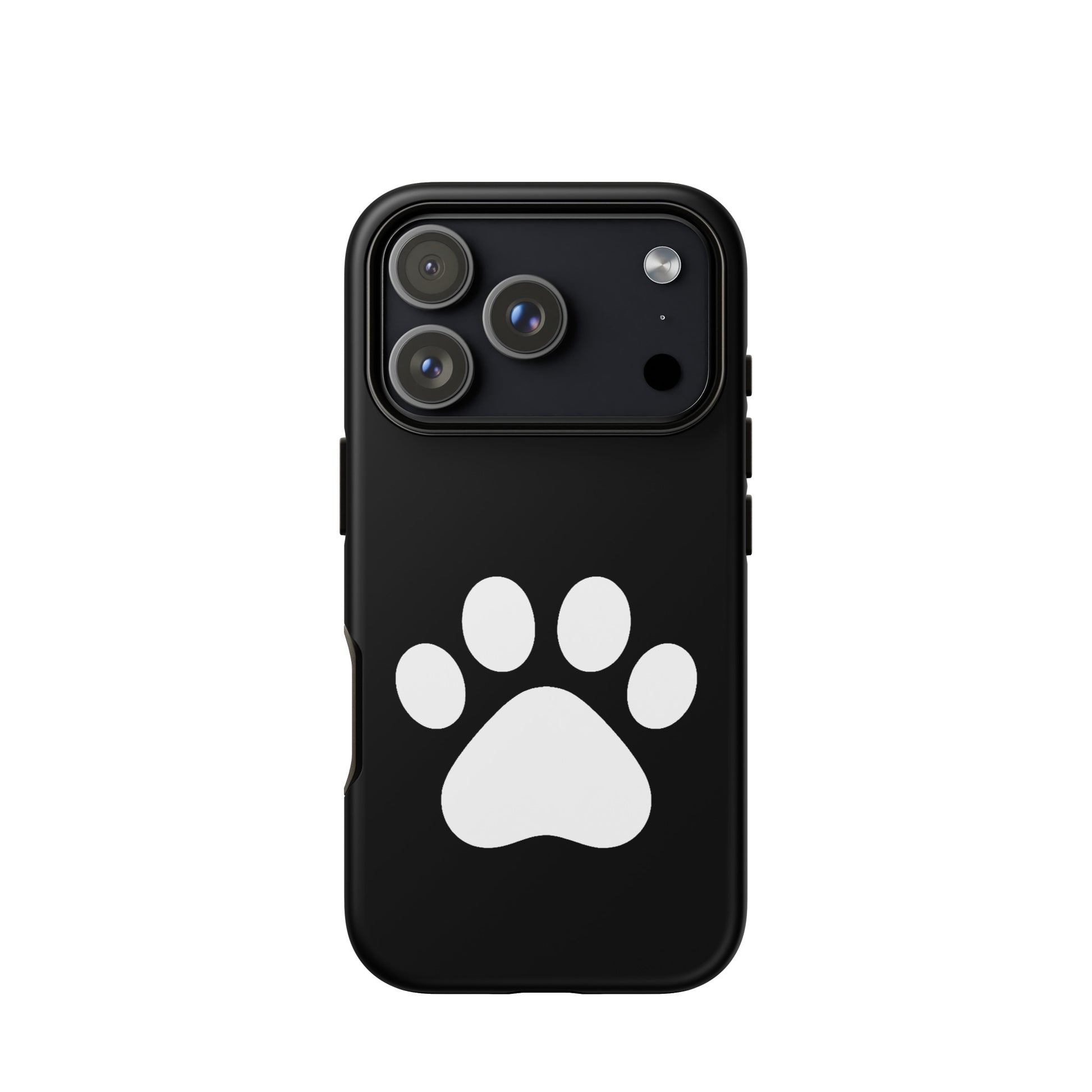 Phone Case for iPhone featuring a minimalist paw print design, perfect for pet lovers who appreciate sleek style.