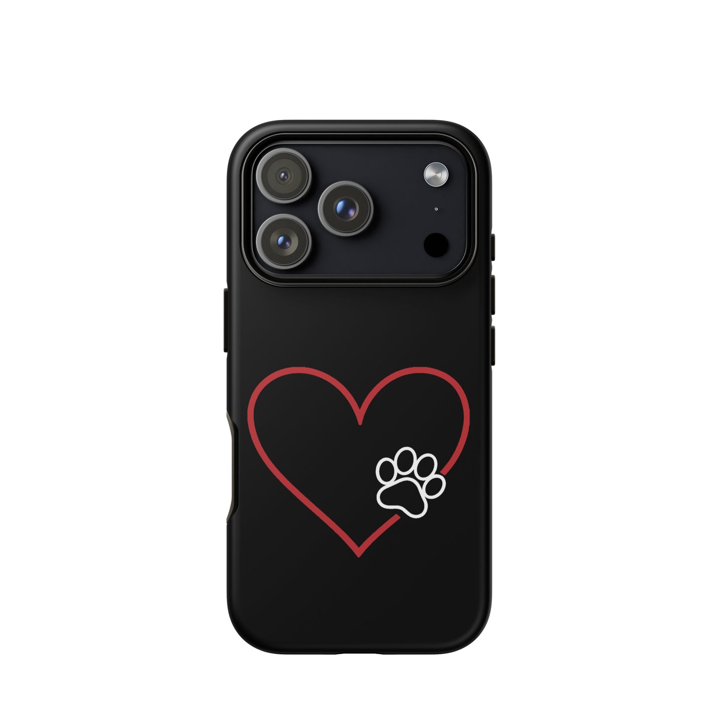 Phone Case for iPhone with heart and paw print design, perfect for pet lovers, showcasing style and protection.