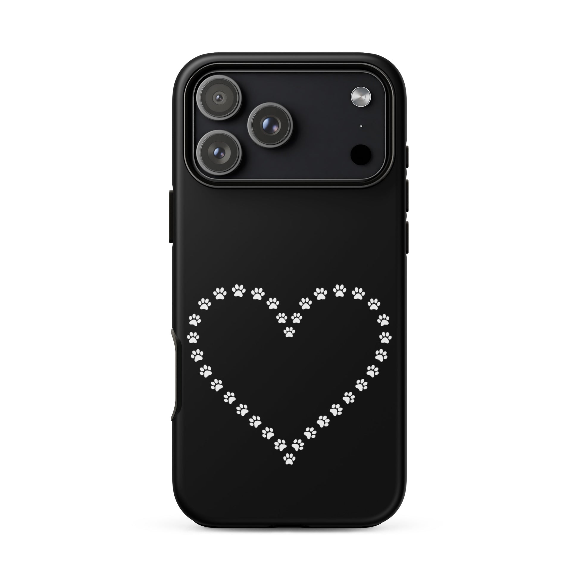 Phone Case for iPhone featuring a cute paw print heart design for pet lovers.