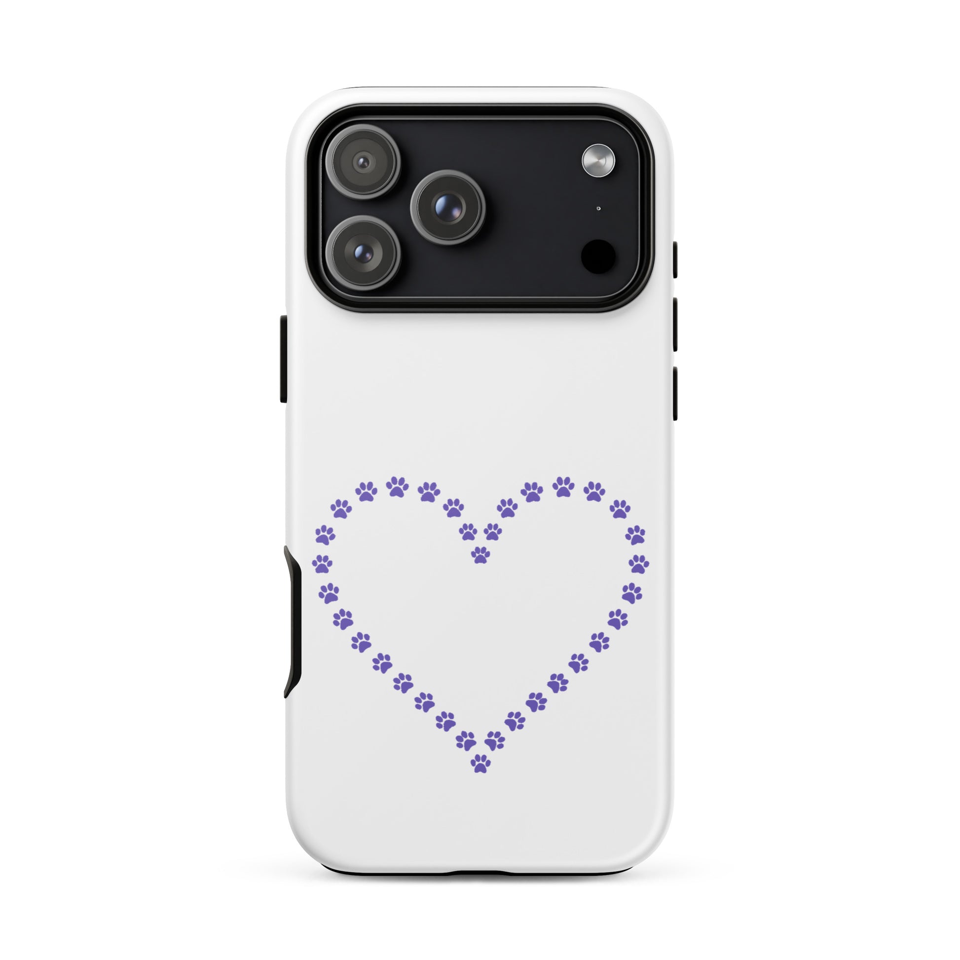Phone Case for iPhone with cute paw print heart design for pet lovers, perfect blend of charm and protection.