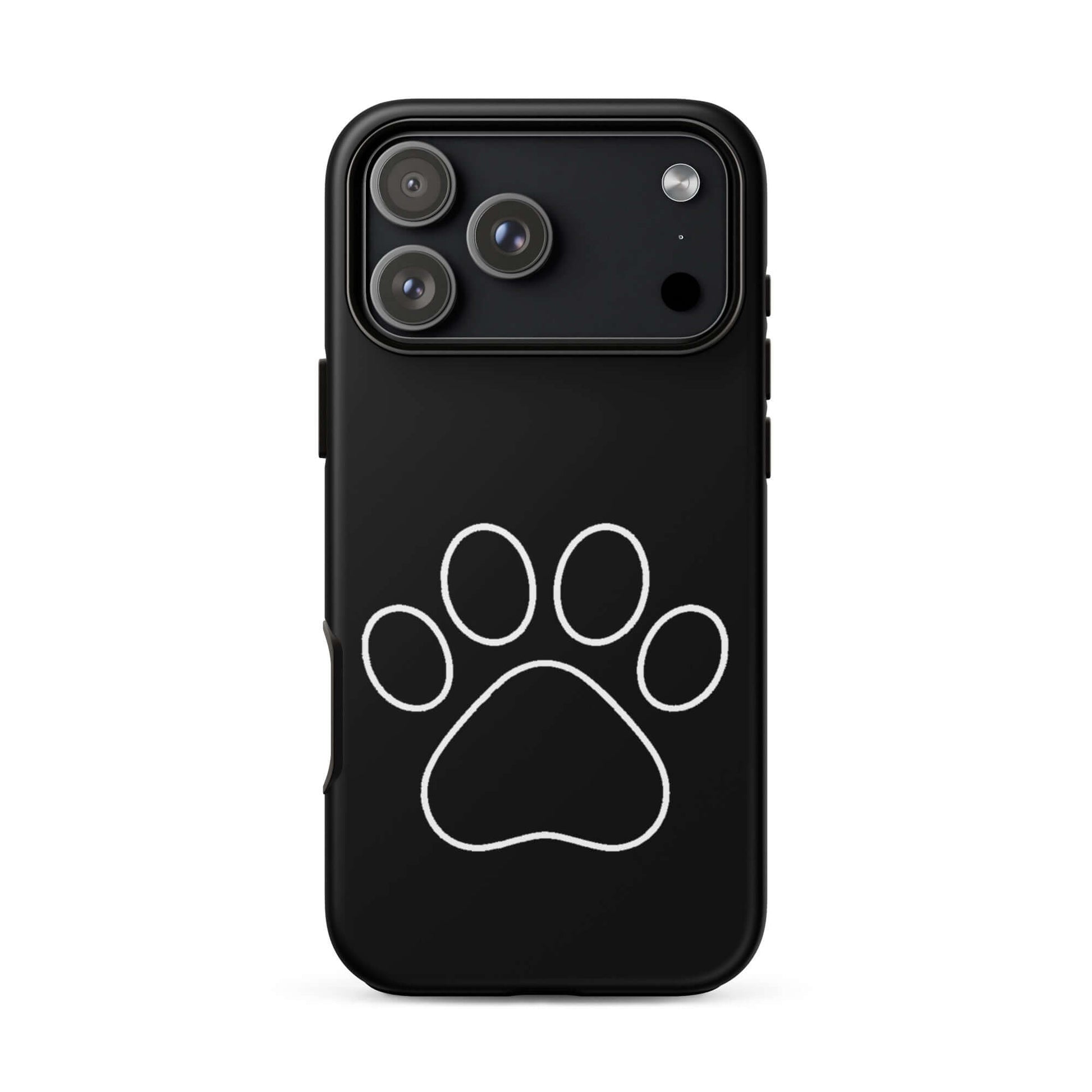 Phone Case for iPhone featuring a minimalist paw print design, perfect for pet lovers.