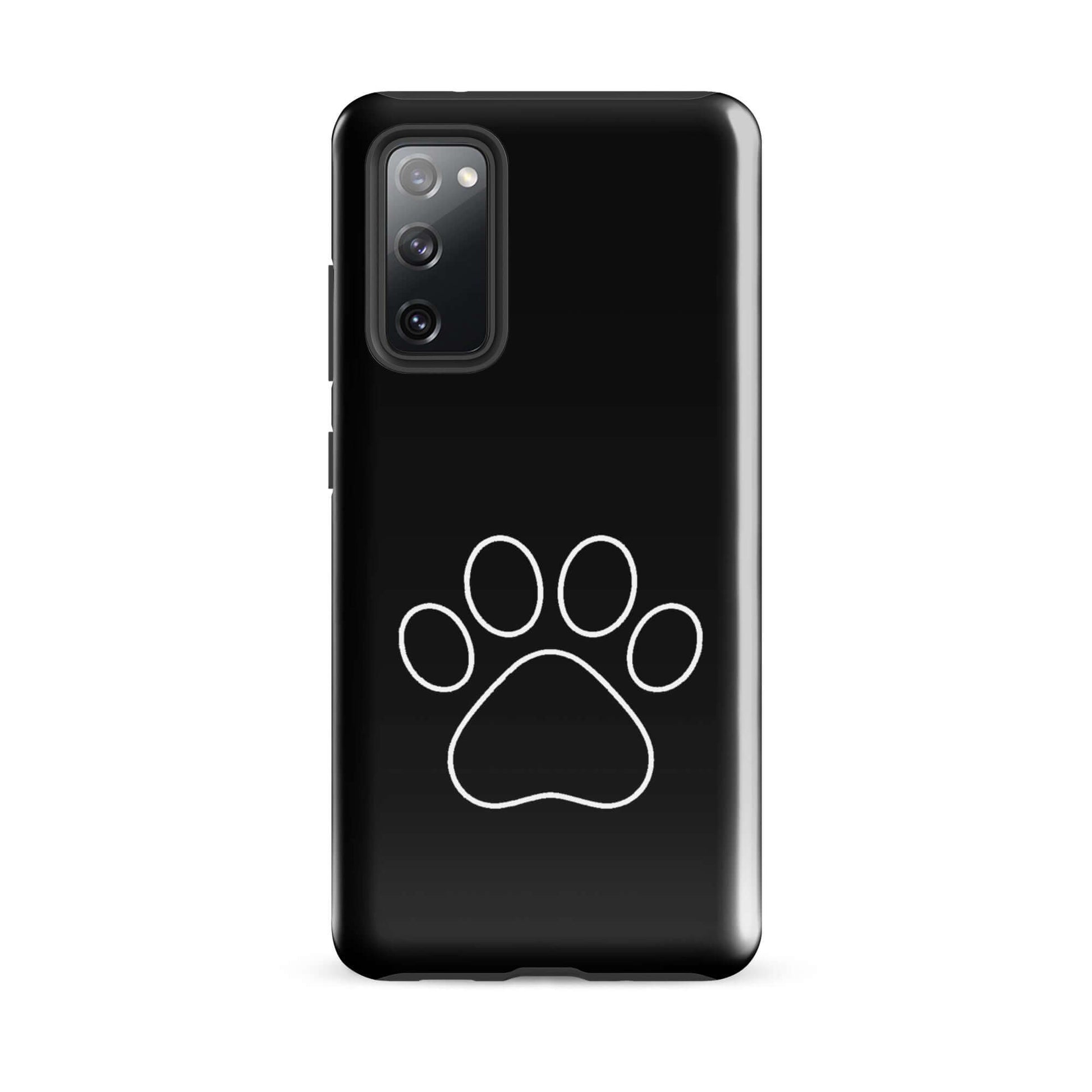 Phone Case for Samsung Galaxy featuring a minimalist paw print design for pet lovers