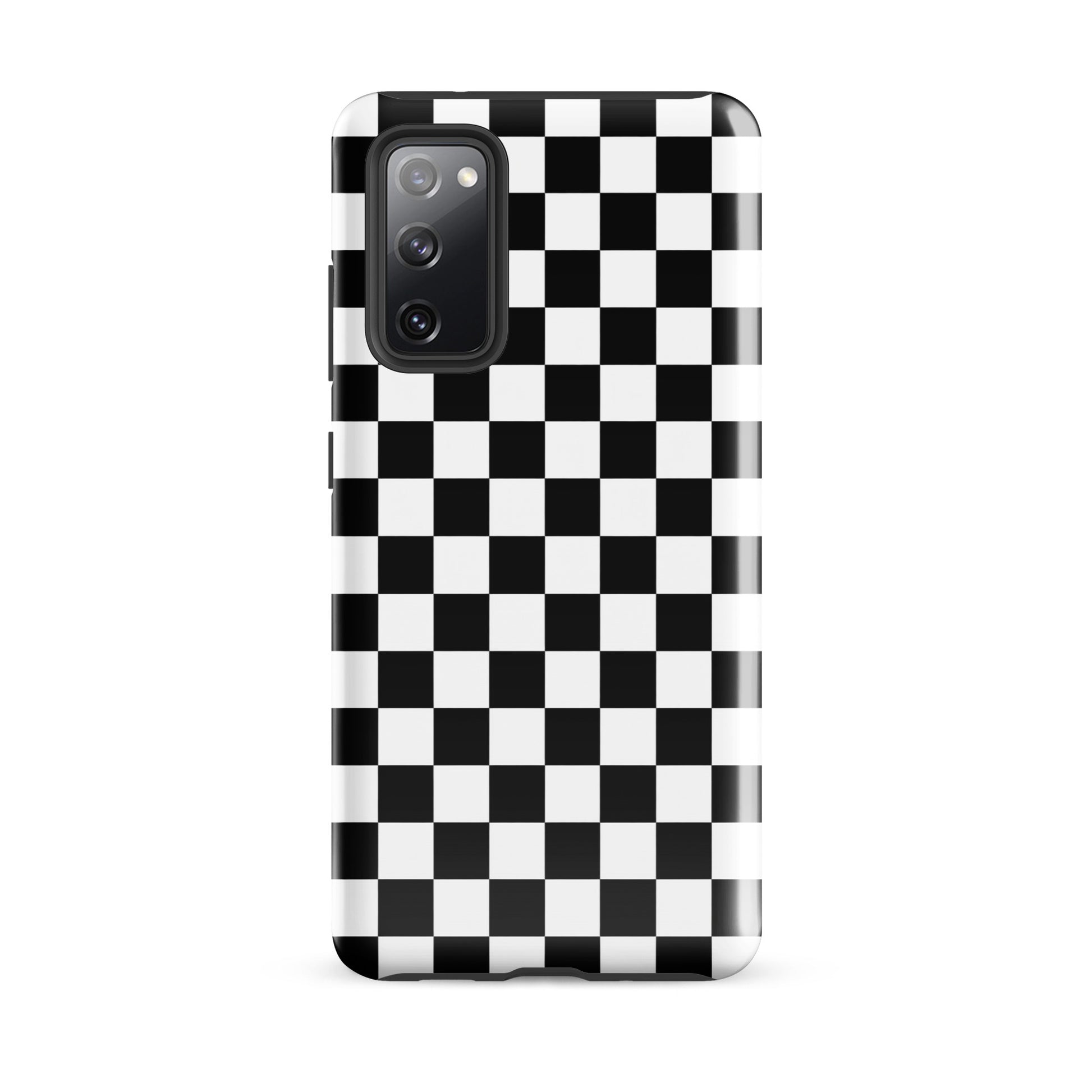 Bold checkered Phone Case for Samsung Galaxy with black and white pattern, stylish and protective