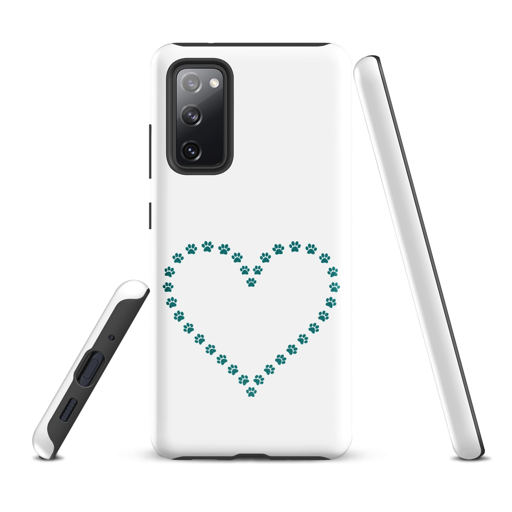 Phone Case for Samsung Galaxy with heart paw print design for pet lovers