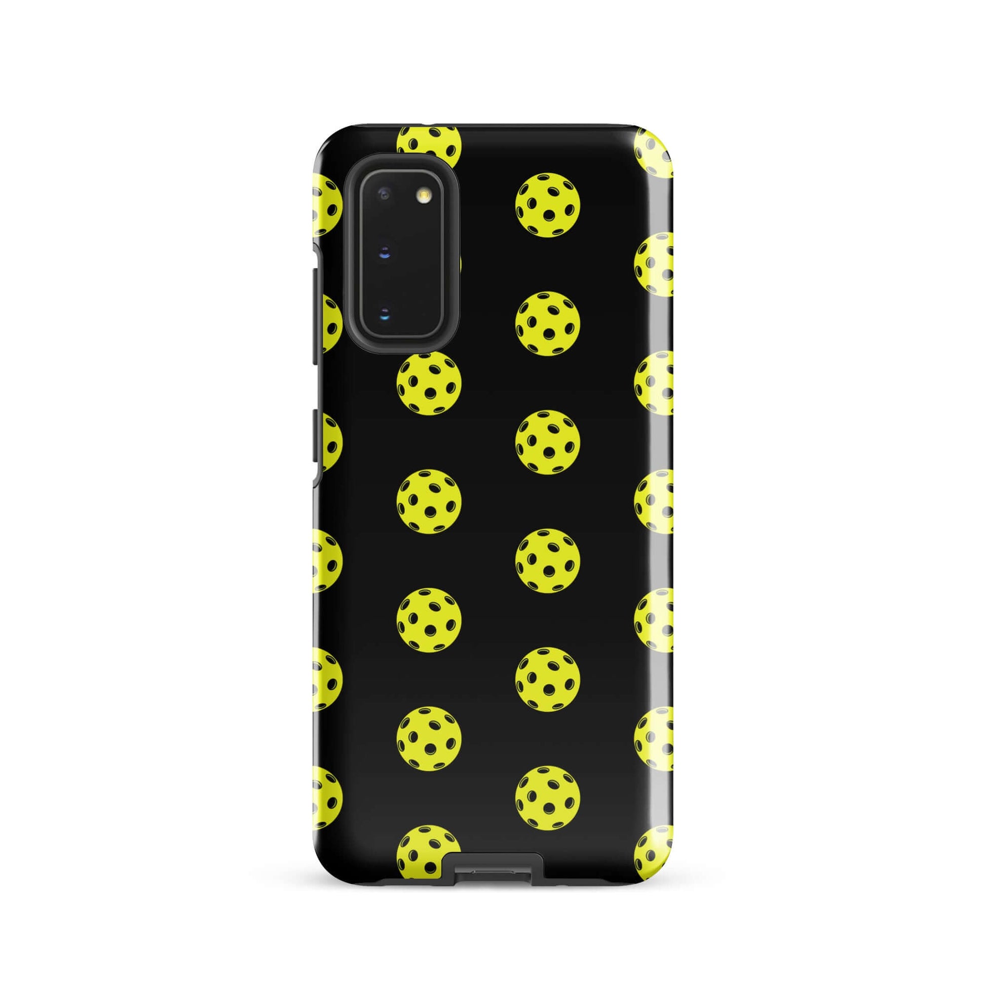 Phone Case for Samsung Galaxy featuring a pickleball pattern, ideal for sporty style and protection.