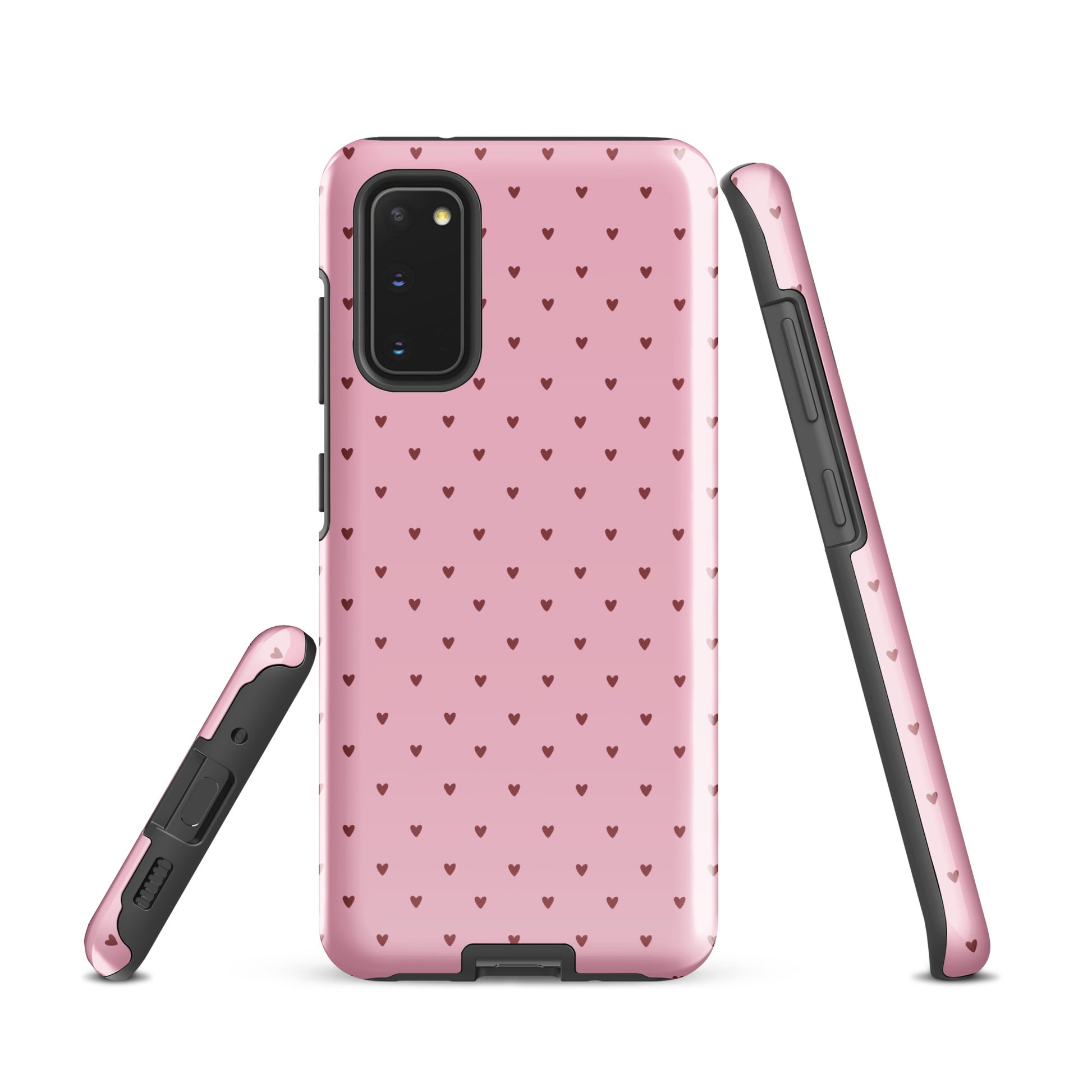 Phone Case for Samsung Galaxy with heart-dot pattern, playful and stylish accessory.