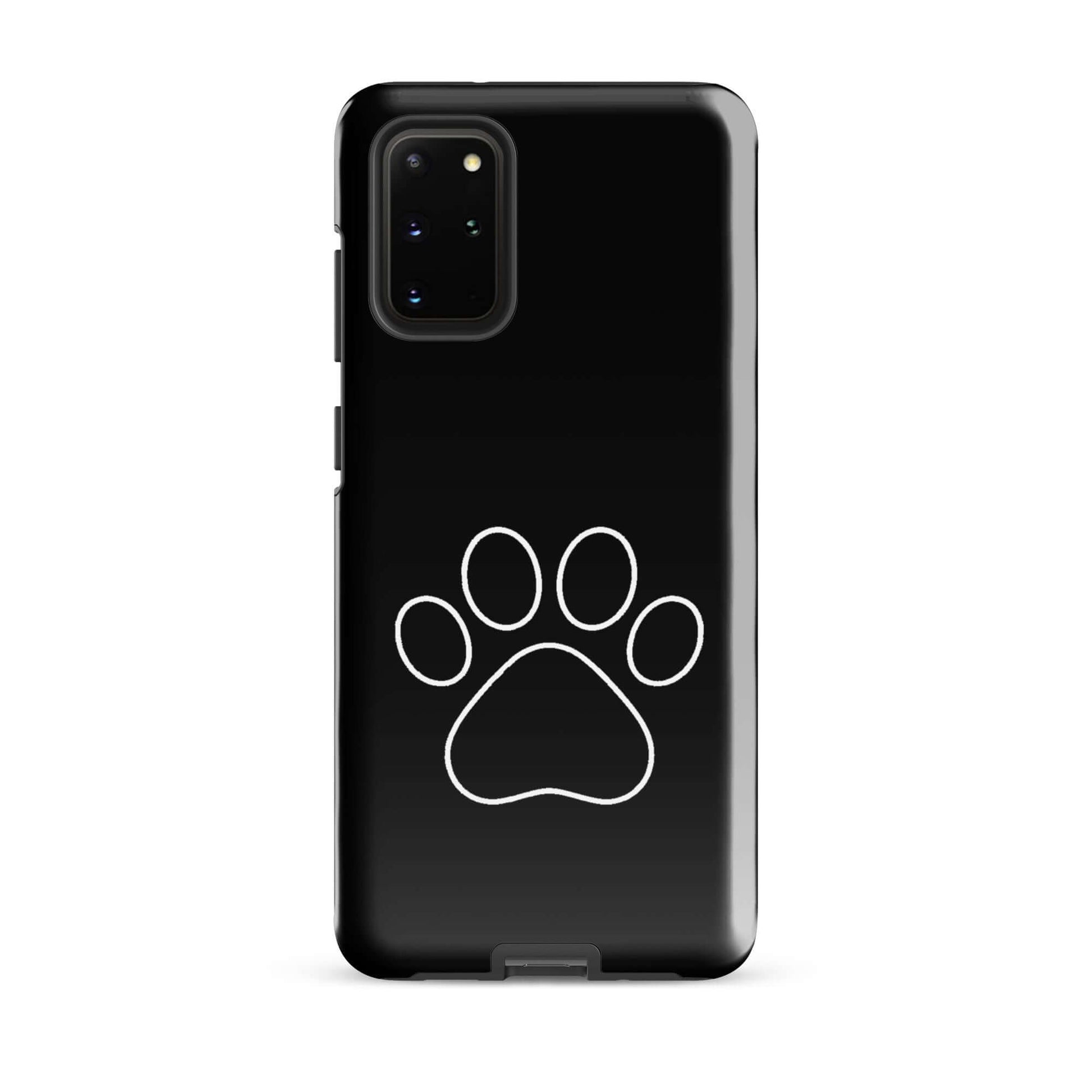 Phone Case for Samsung Galaxy featuring a minimalist paw print design for pet lovers.