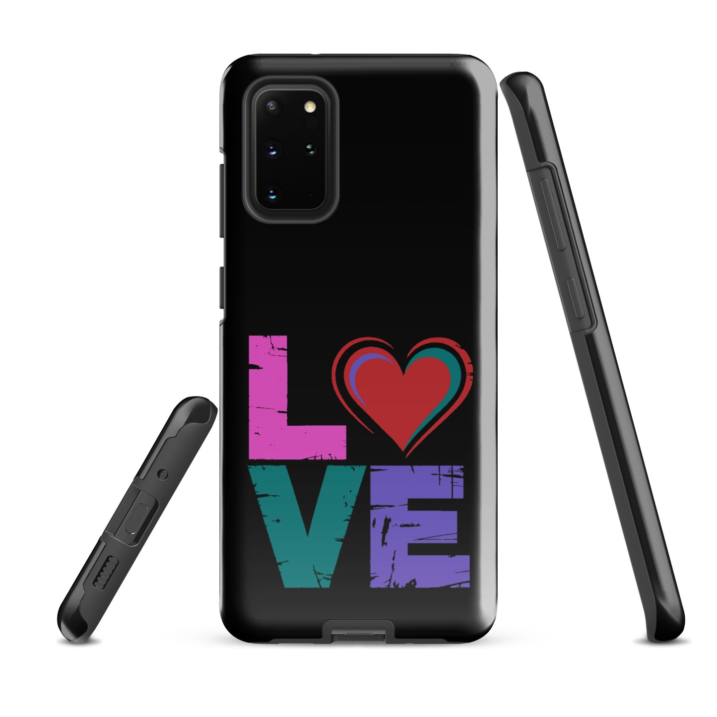 Phone Case Love Dual Layer for Samsung Galaxy with heart design