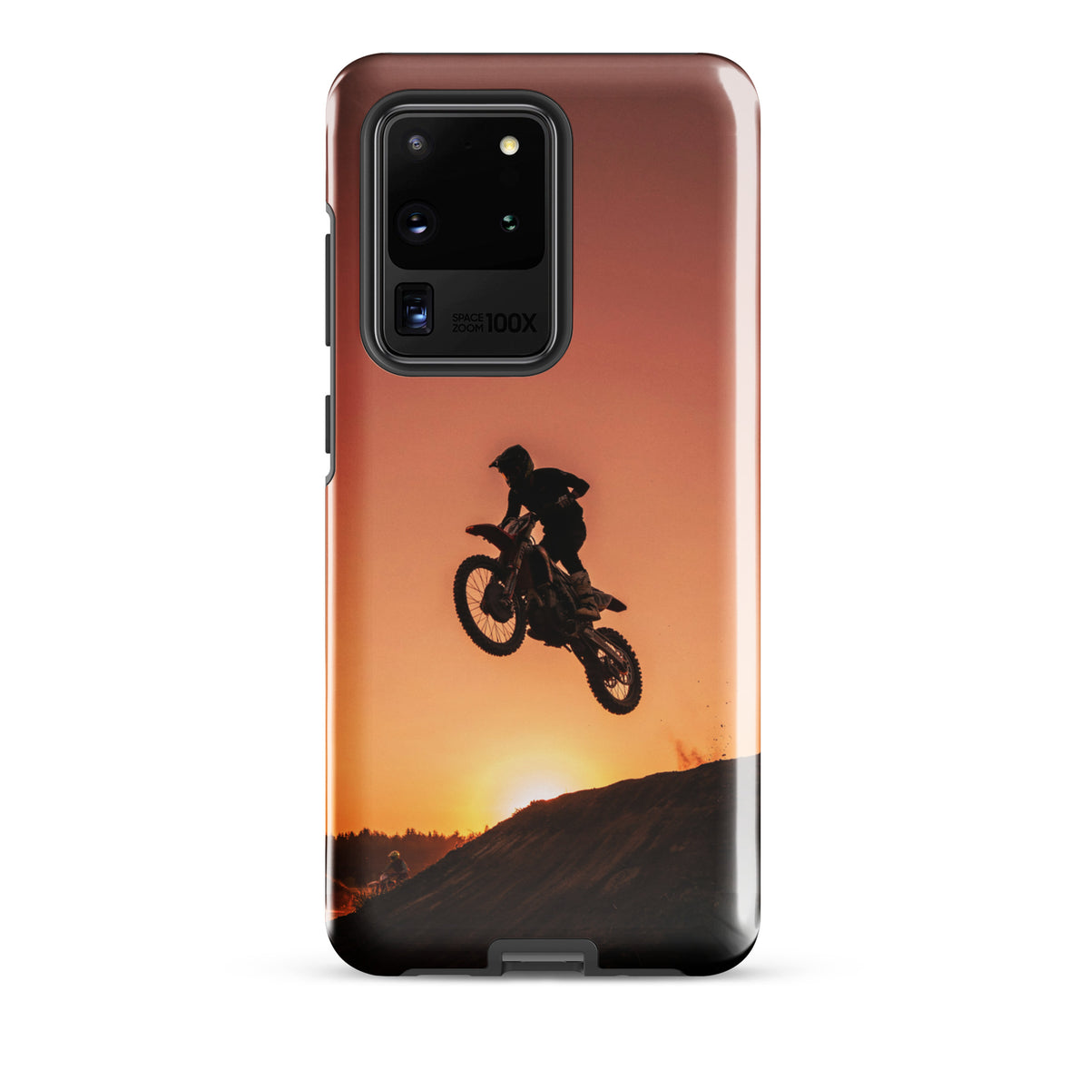 Phone Case for Samsung Galaxy with motocross sunset dirt bike design