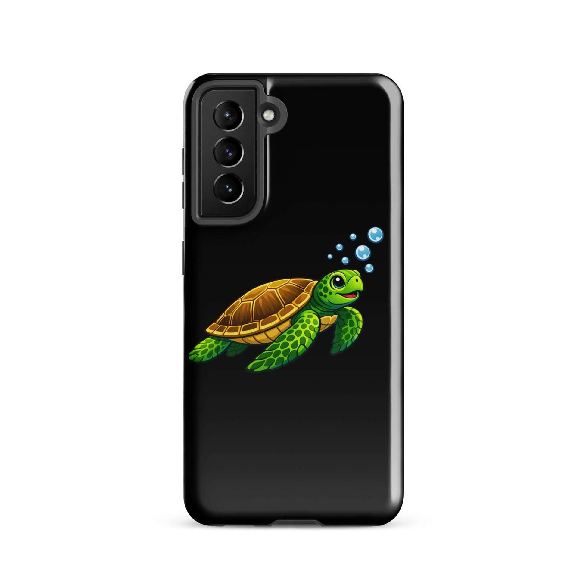 Phone Case featuring a vibrant sea turtle design, perfect for Samsung Galaxy devices.