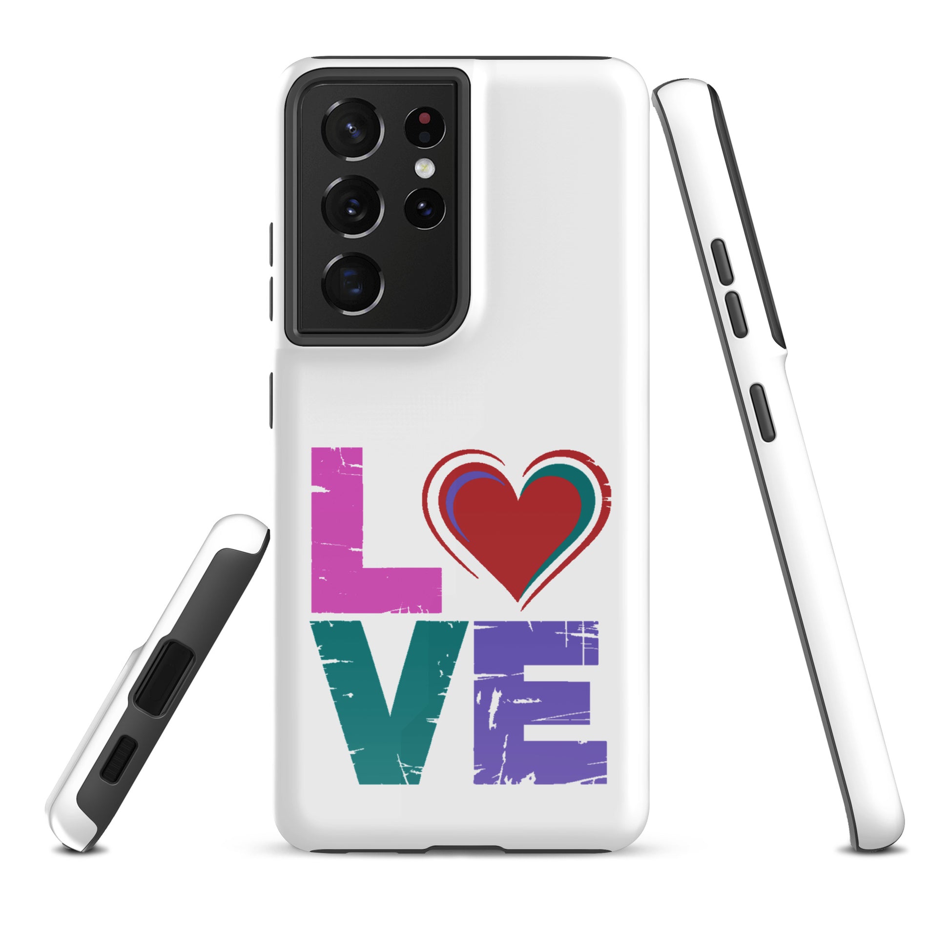 Phone Case Love Dual Layer for Samsung Galaxy with colorful love design