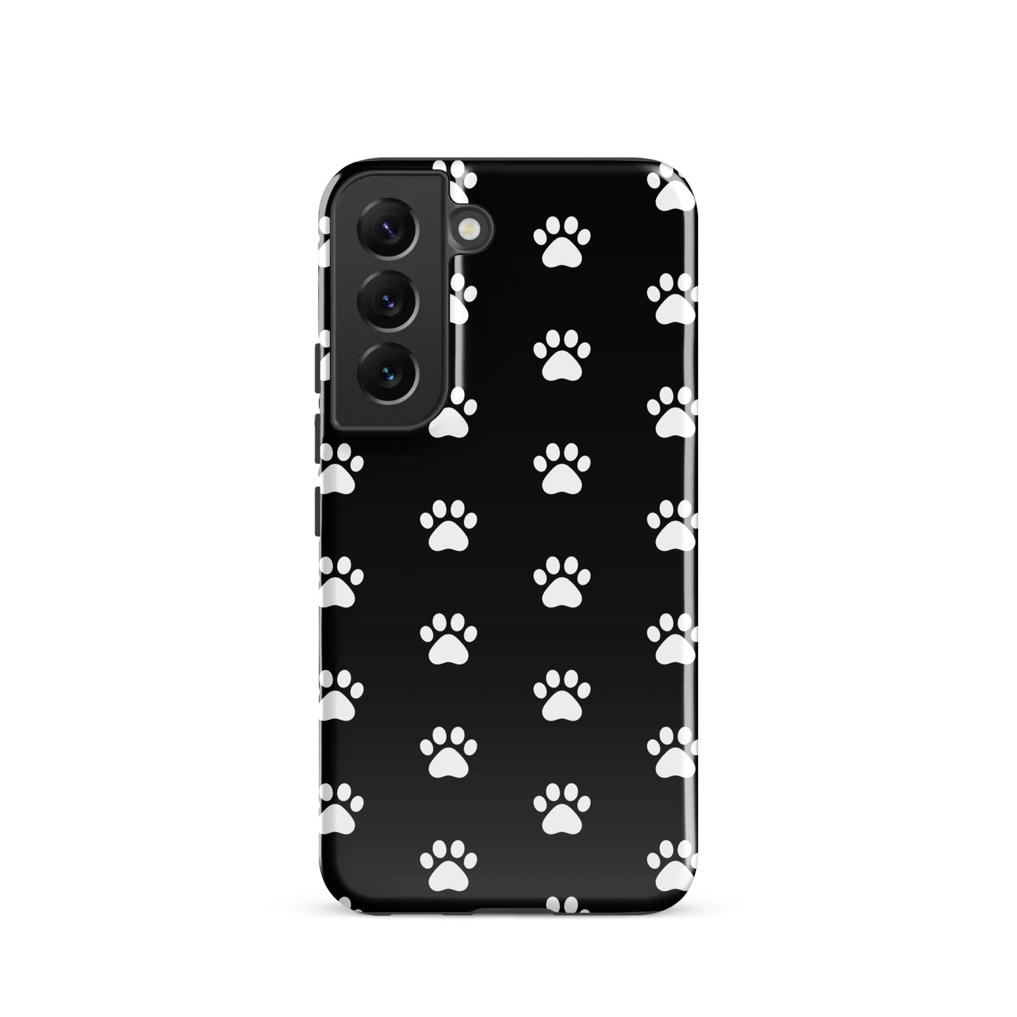 Phone Case for Samsung Galaxy featuring a playful paw print design, perfect for pet lovers.