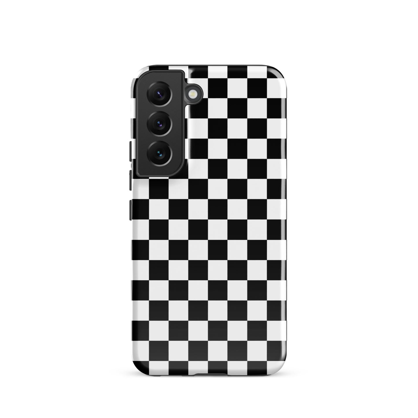 Phone Case for Samsung Galaxy with bold black-and-white checkered pattern offering a stylish and protective design.