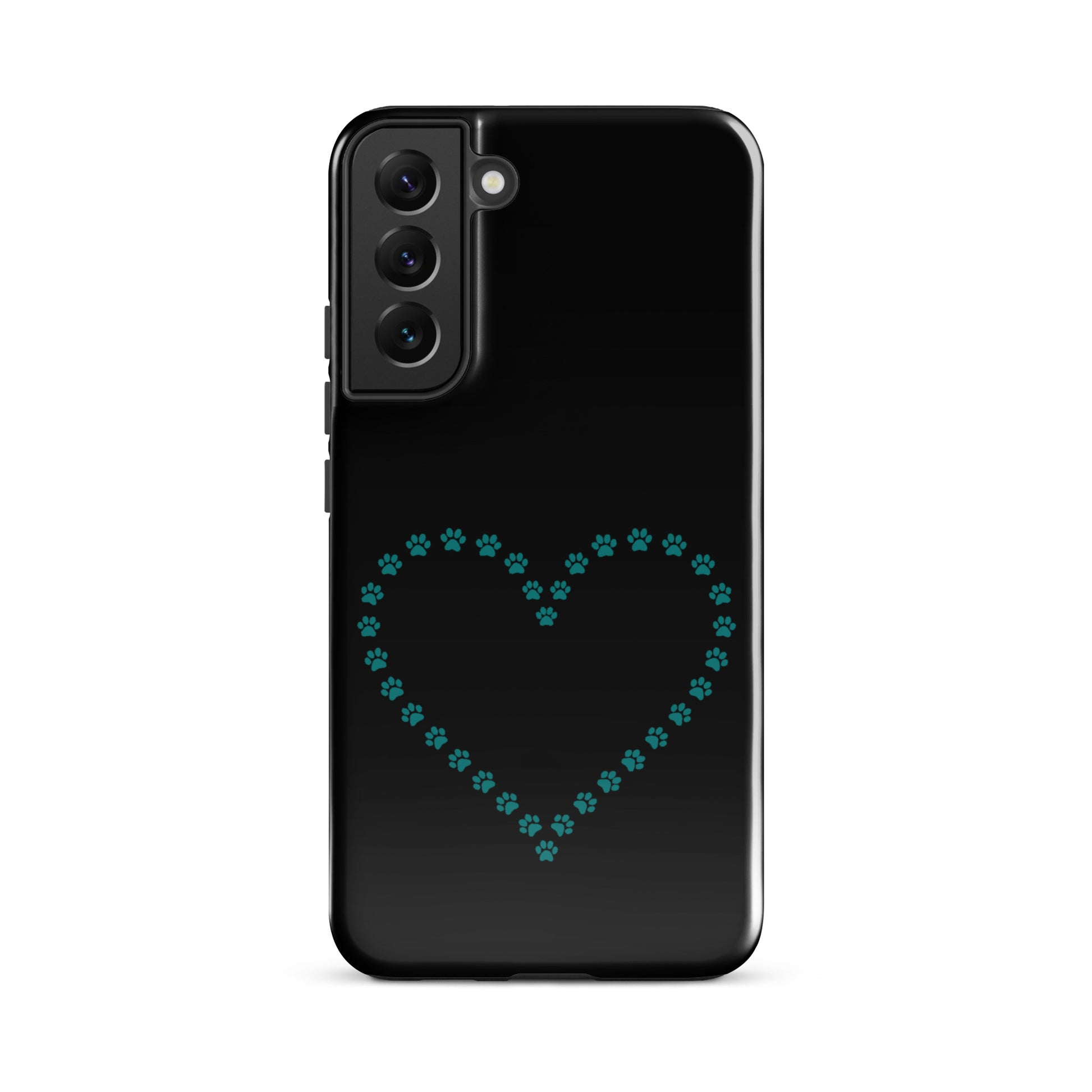 Phone Case for Samsung Galaxy with paw print heart design for pet lovers