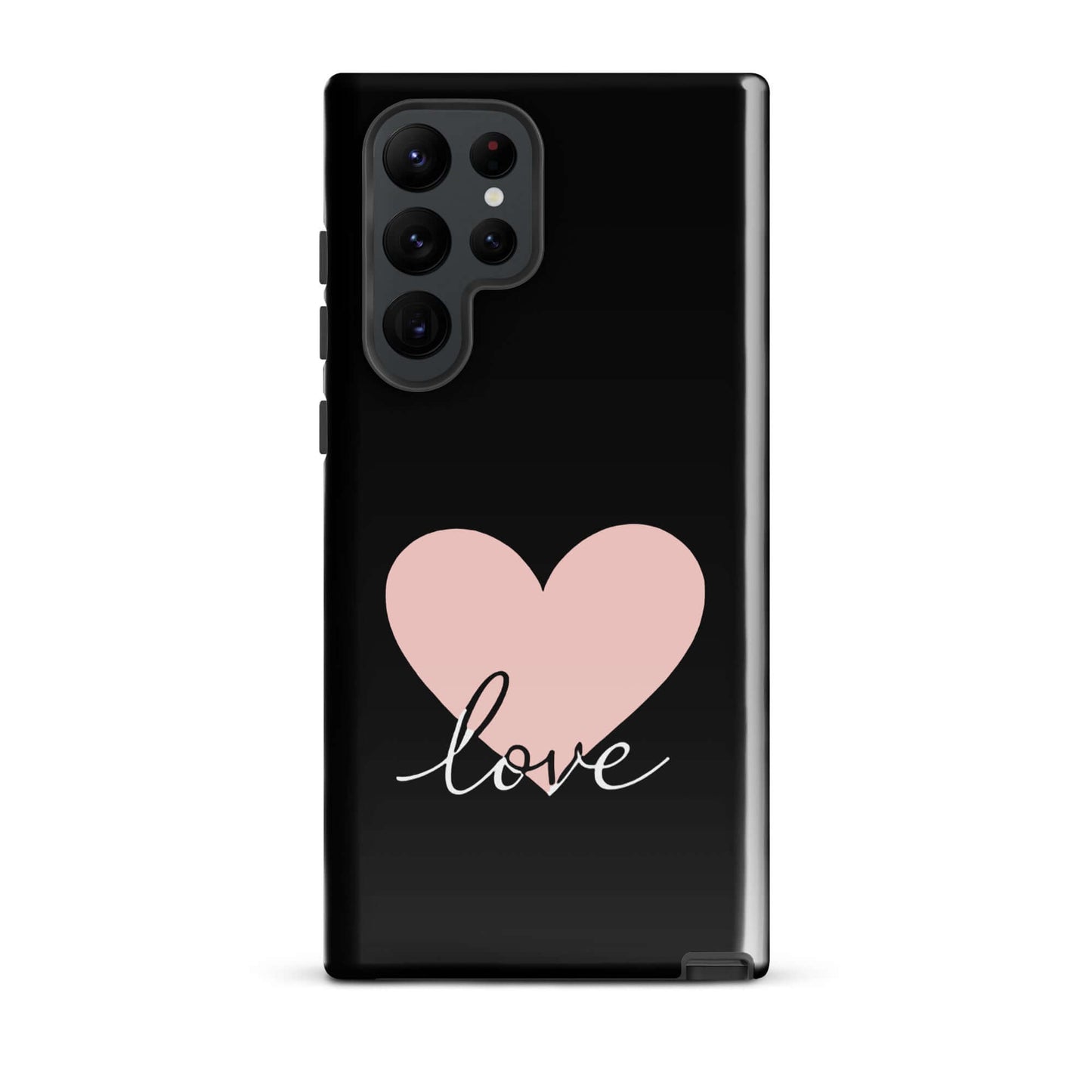 Phone Case Samsung Galaxy with heart and love script design for stylish protection