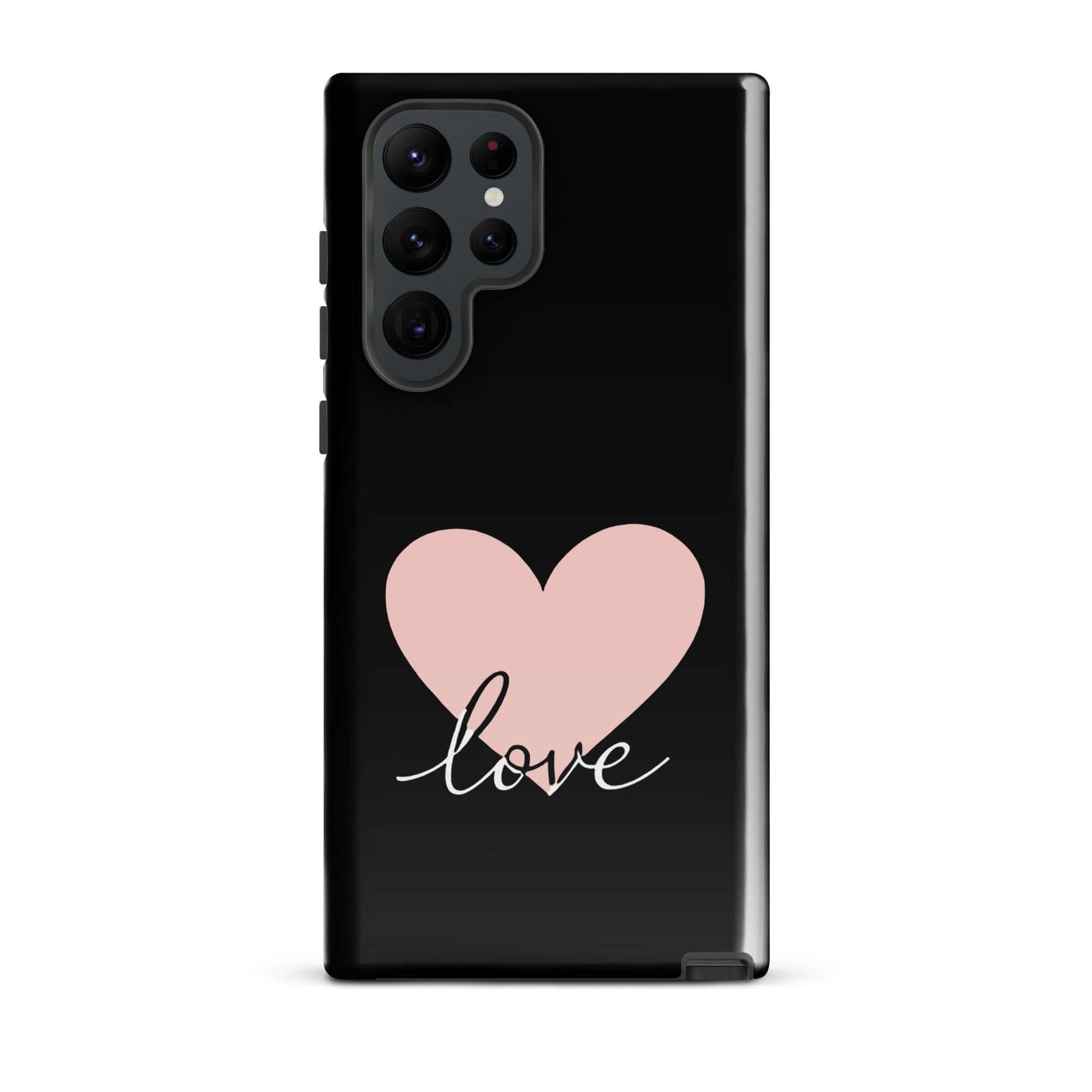 Phone Case Samsung Galaxy with heart and love script design for stylish protection
