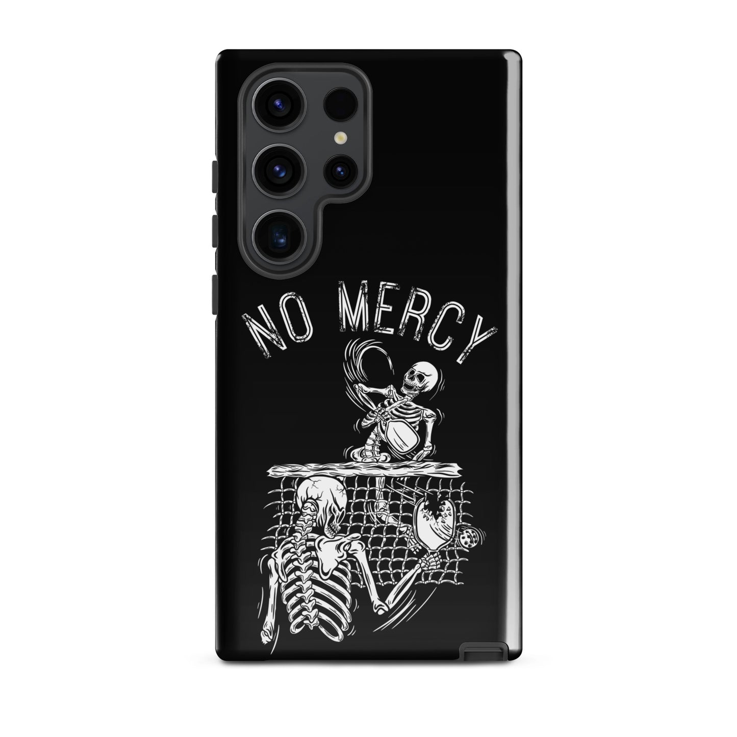 Pickleball Samsung Galaxy Case featuring "No Mercy" design for aggressive players on the court.