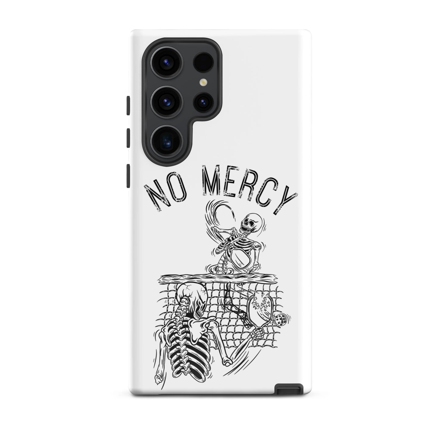 Pickleball Samsung Galaxy case featuring 'No Mercy' design for aggressive players.