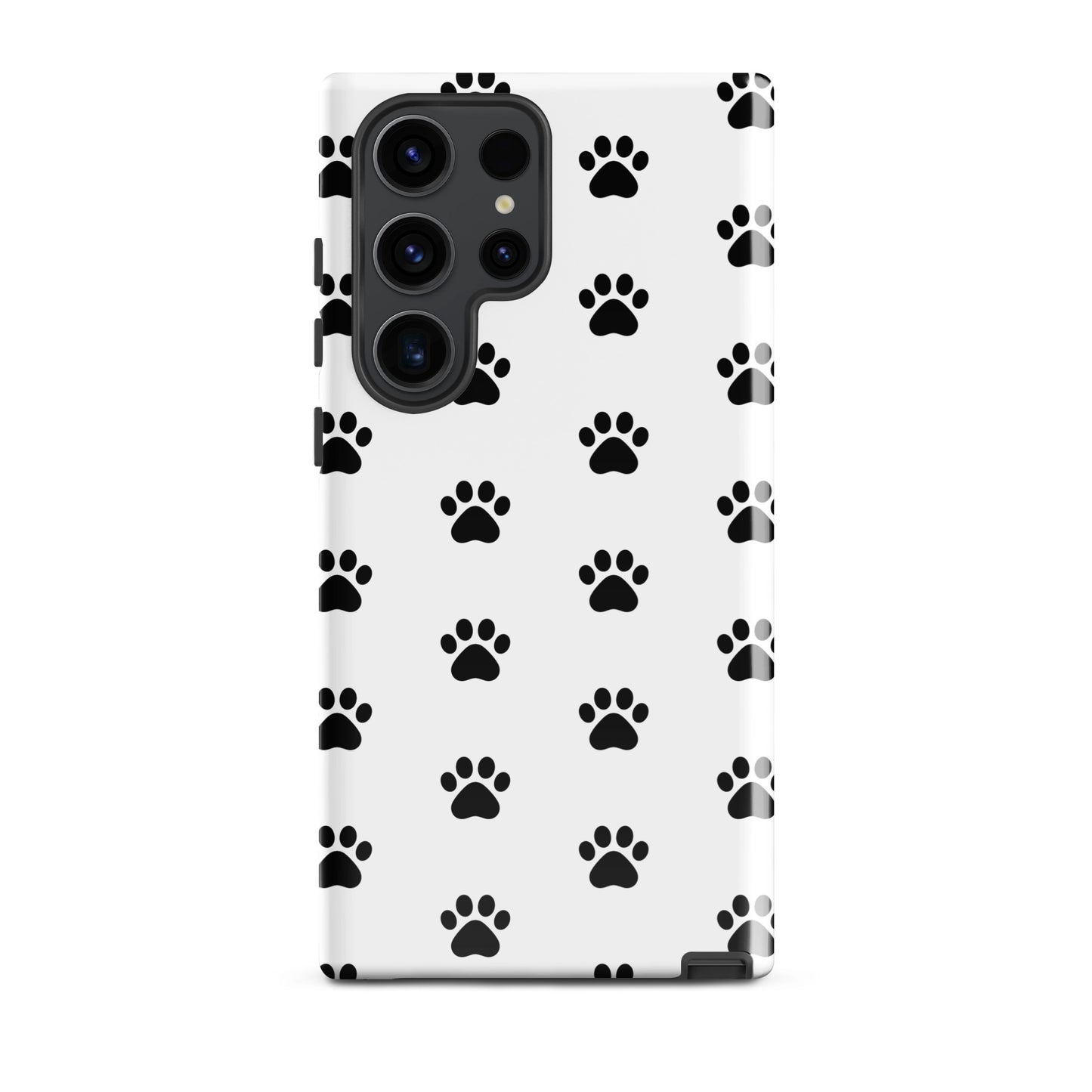 Phone Case for Samsung Galaxy featuring a stylish paw print design for pet lovers.