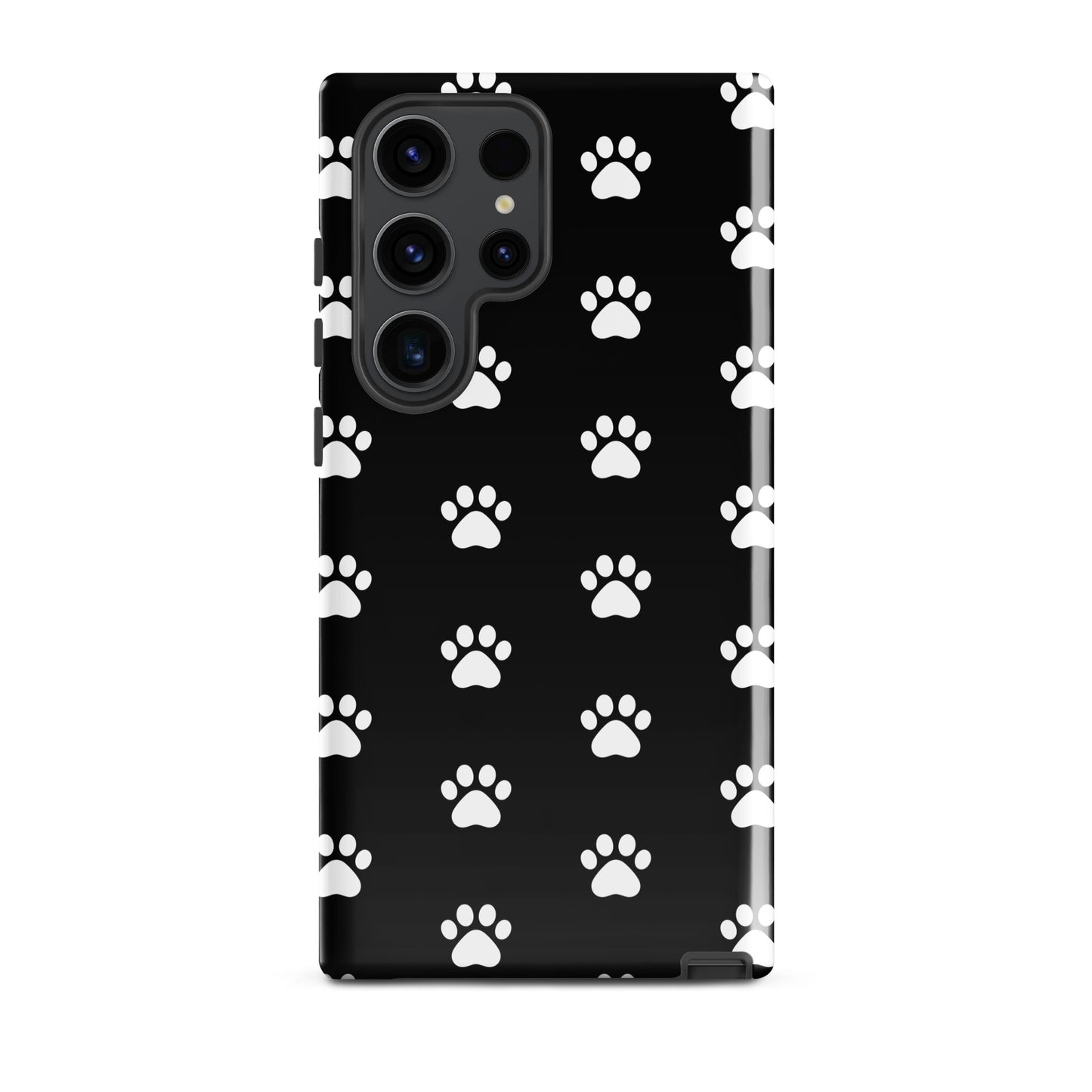 Phone Case for Samsung Galaxy featuring a stylish paw print design, perfect for pet lovers.