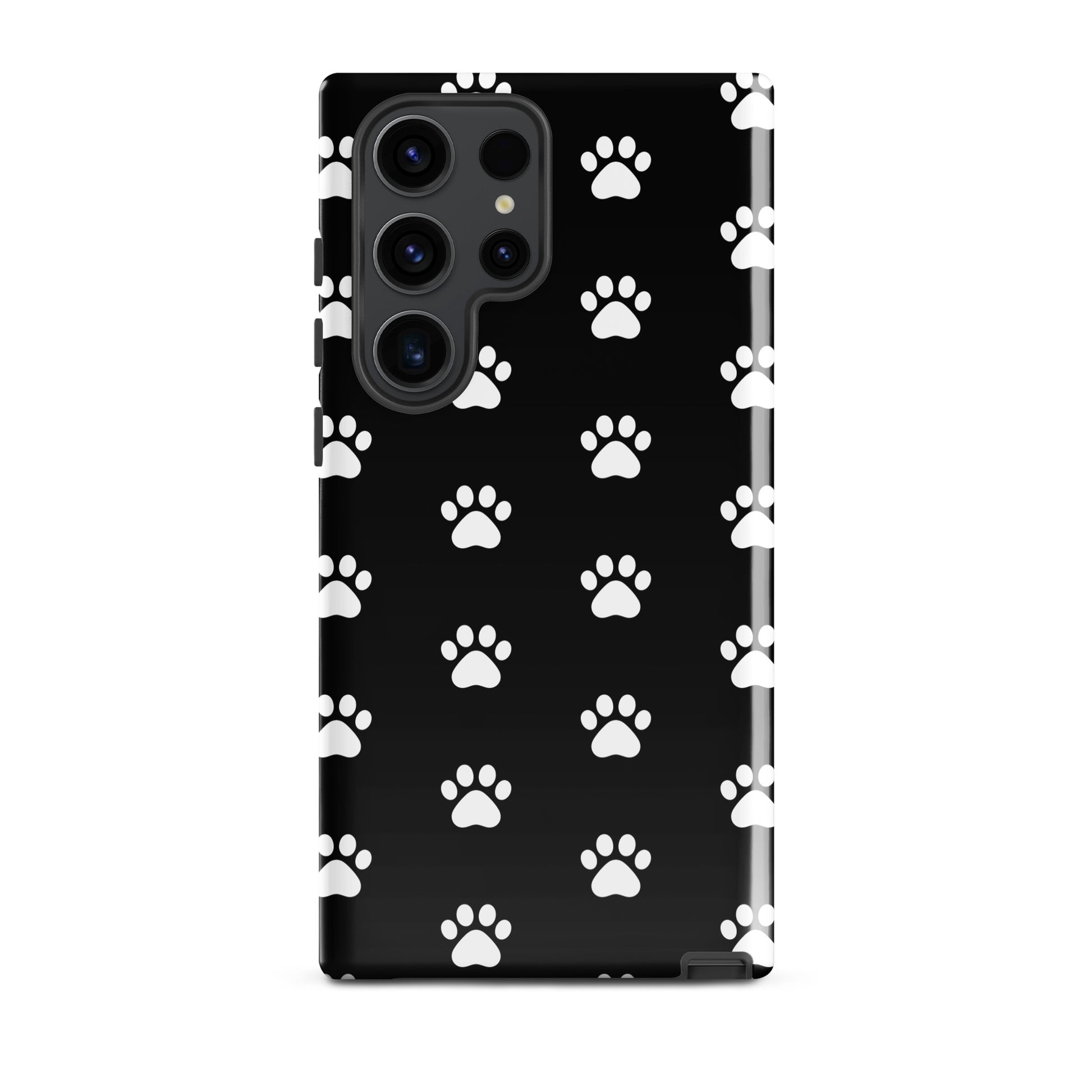 Phone Case for Samsung Galaxy featuring a stylish paw print design, perfect for pet lovers.