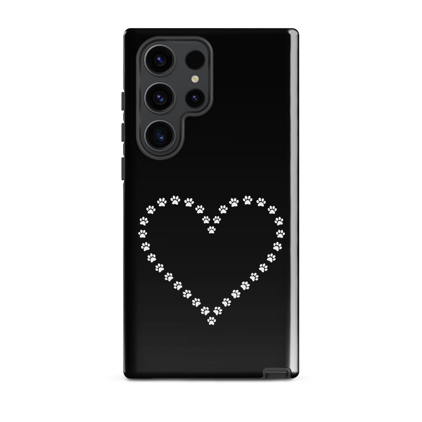 Phone Case for Samsung Galaxy with paw print heart design for pet lovers