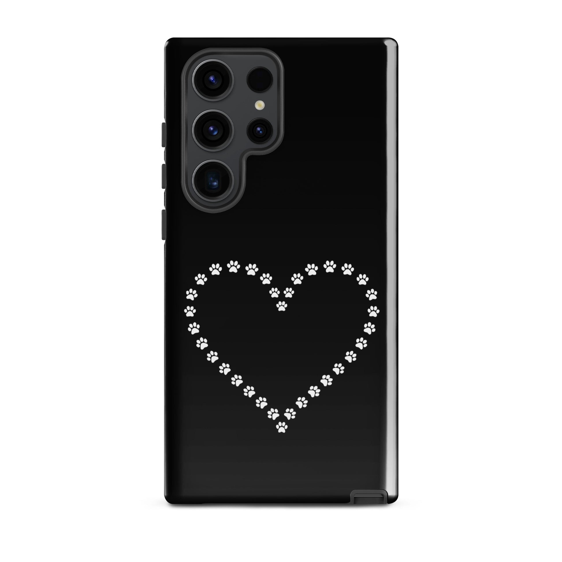 Phone Case for Samsung Galaxy with paw print heart design for pet lovers