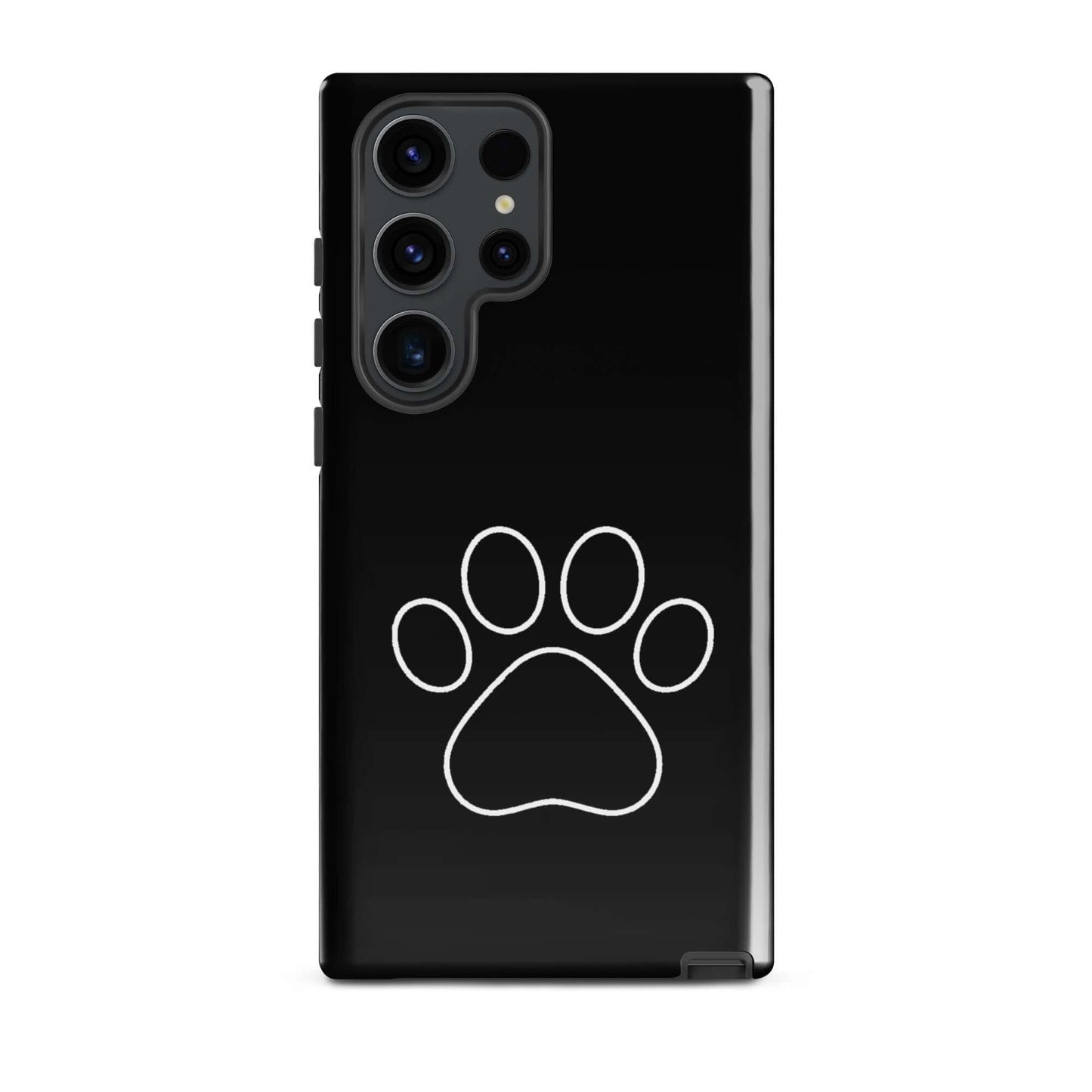 Phone Case for Samsung Galaxy featuring a minimalist paw print design, perfect for pet lovers.