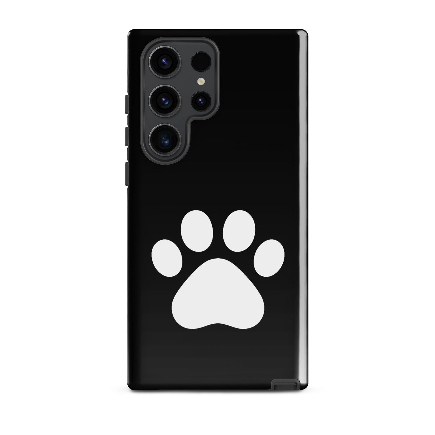 Phone Case for Samsung Galaxy featuring a minimalist paw print design, perfect for pet lovers.