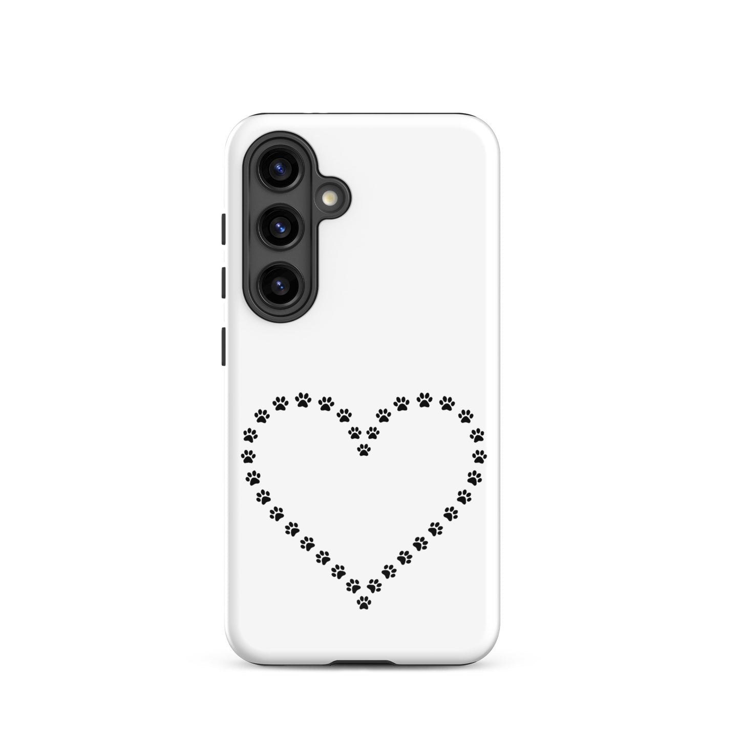 Phone Case for Samsung Galaxy with paw print heart design for pet lovers