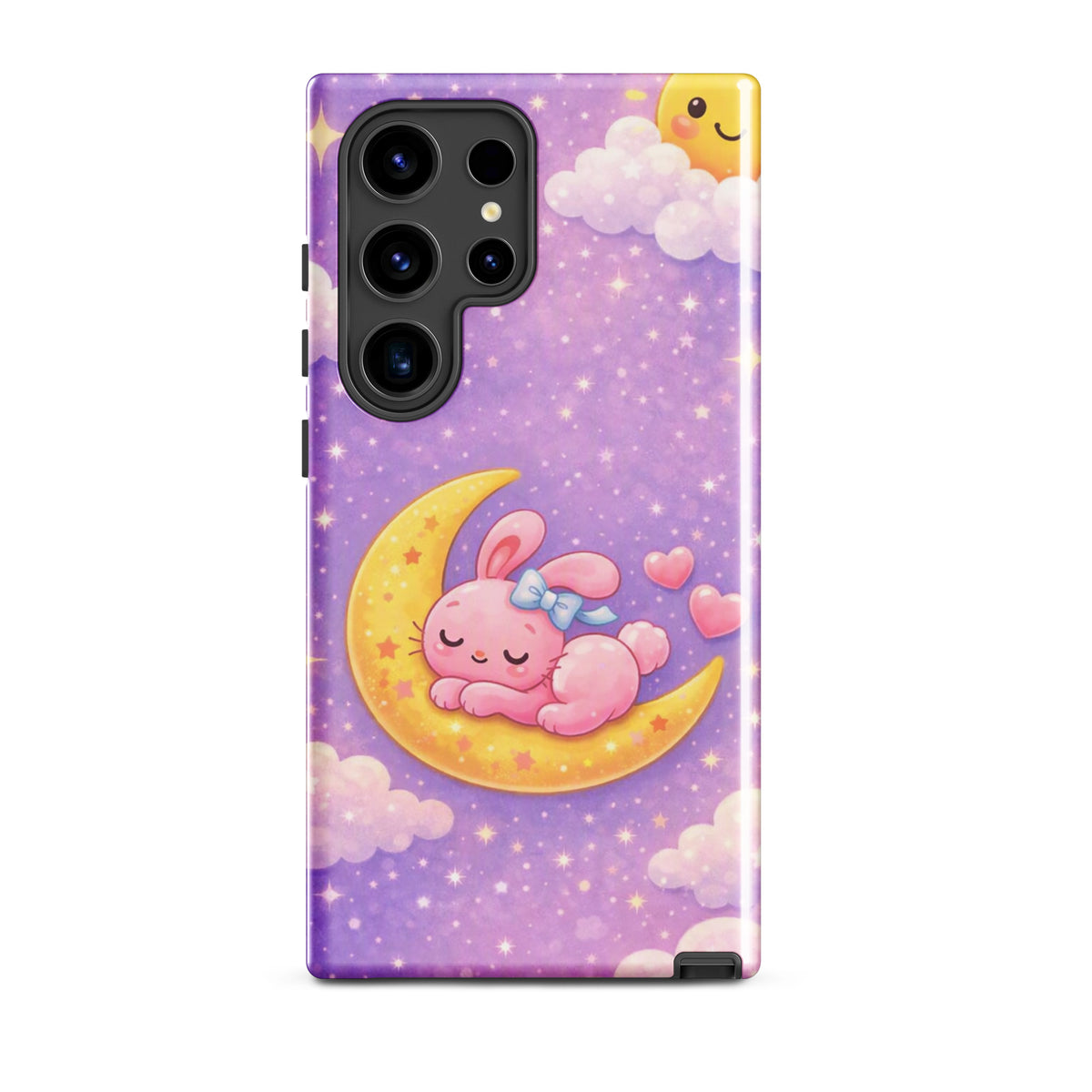 Phone Case for Samsung Galaxy - Cute, Cozy, Dreamy Bunny Moon Design