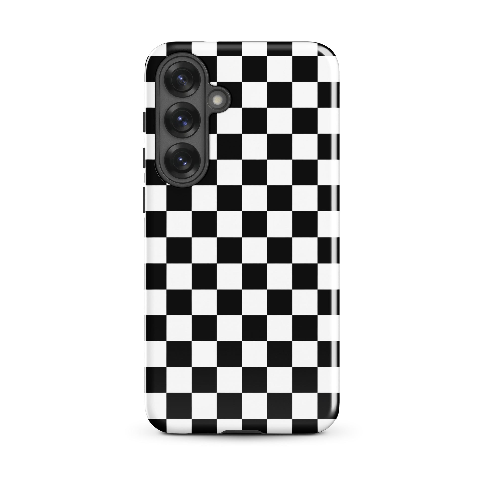 Bold checkered Phone Case for Samsung Galaxy with black-and-white pattern.