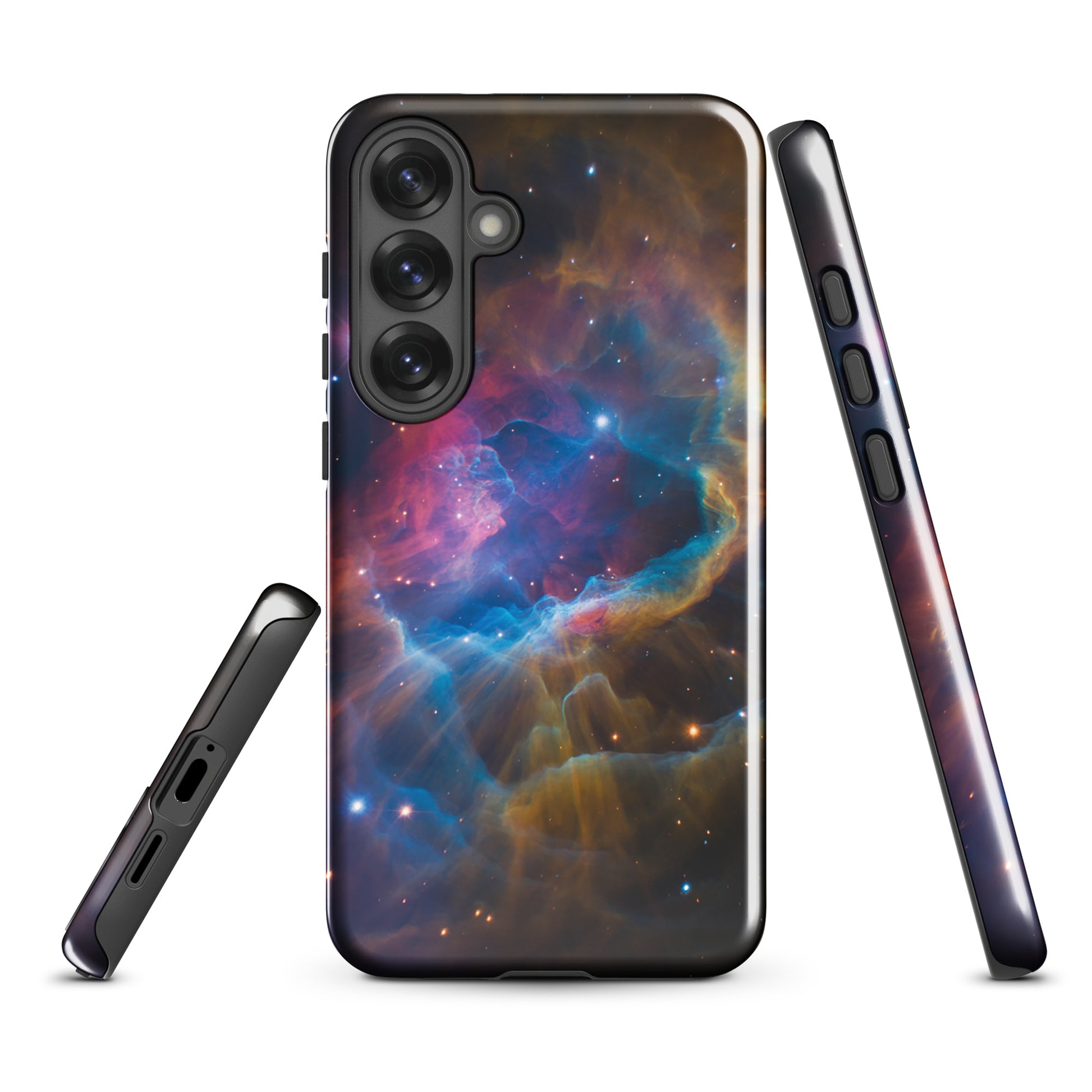 Phone Case for Samsung Galaxy with Nebula Cosmic Dreamscape Starburst Design