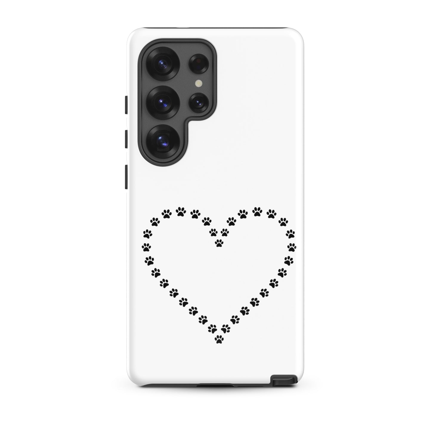 Phone Case for Samsung Galaxy with paw print heart design for pet lovers
