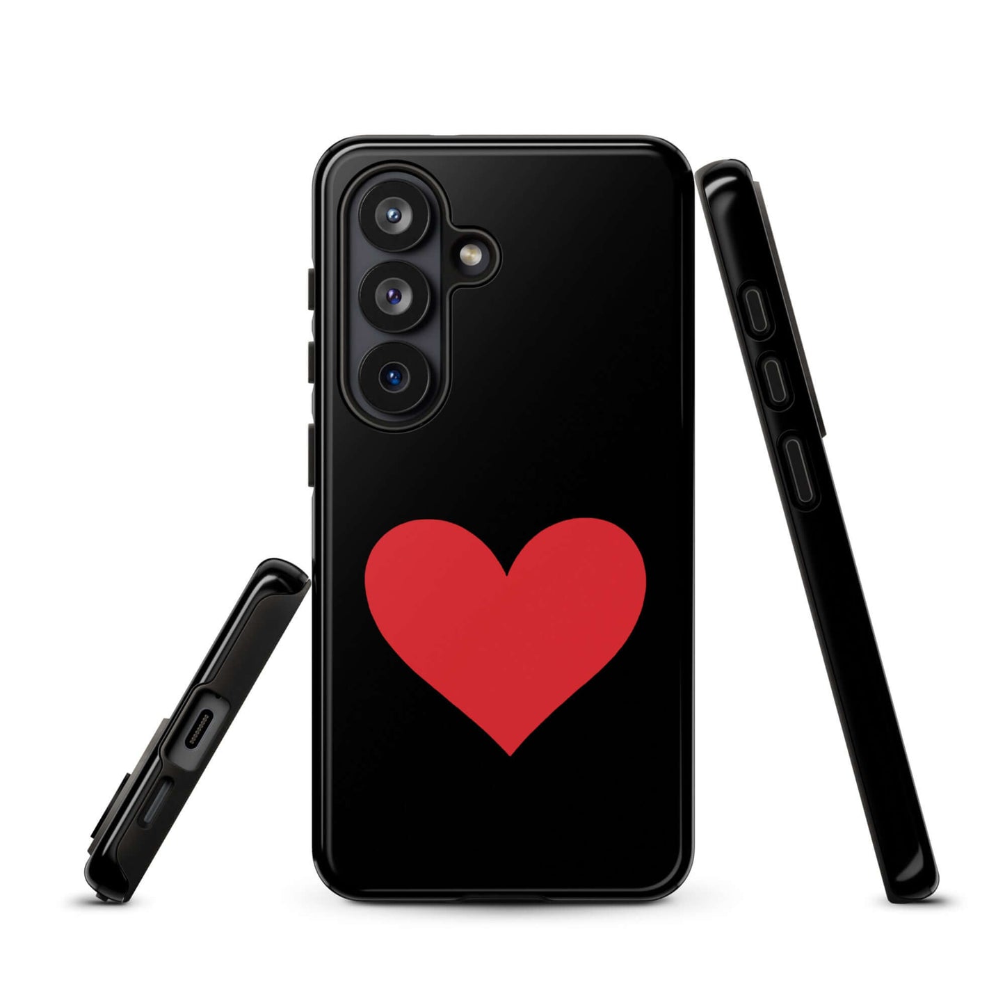 Phone Case for Samsung Galaxy with red heart design in vibrant color options