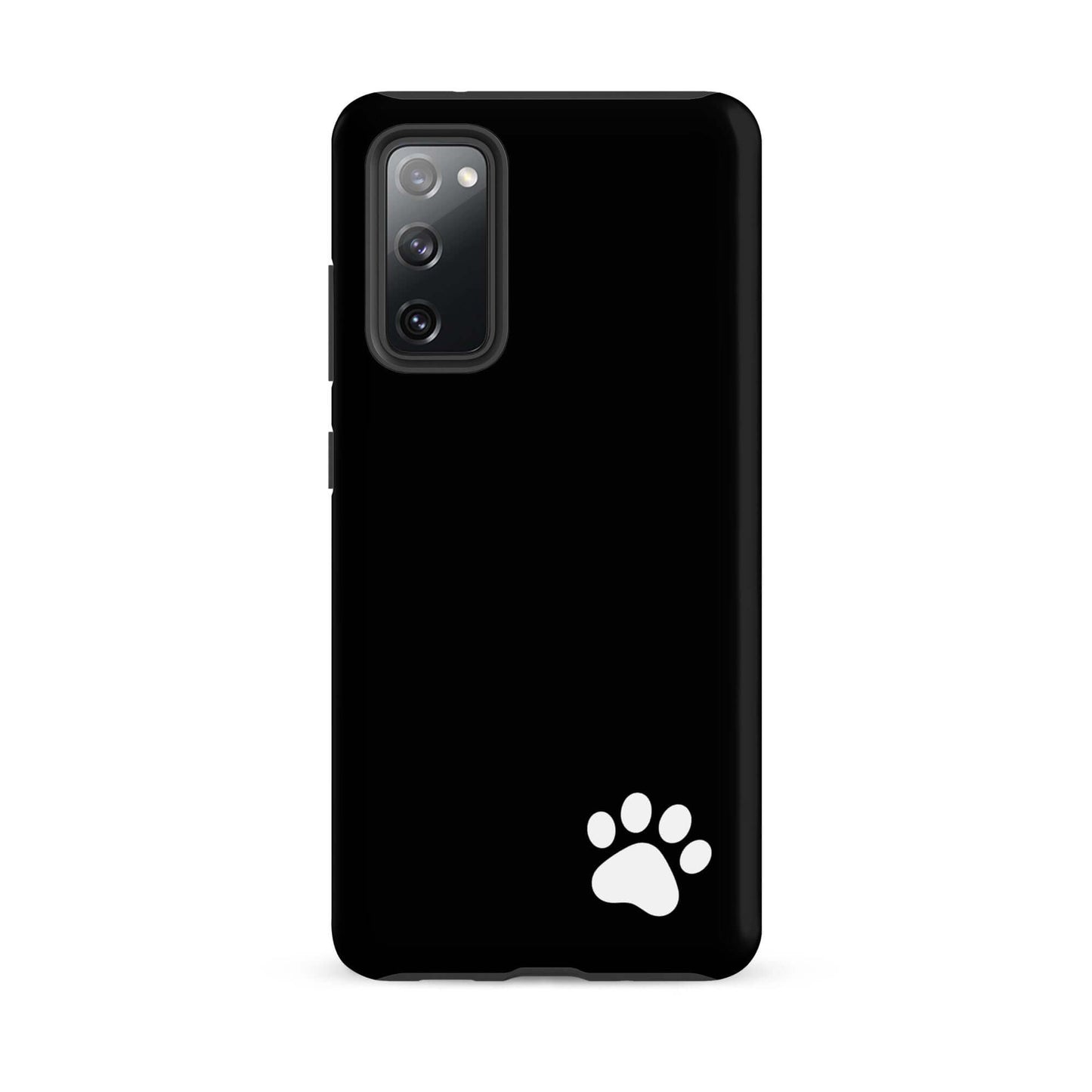 Phone Case for Samsung Galaxy with paw-print design, black luxe minimalist style, sleek and tough for pet lovers.