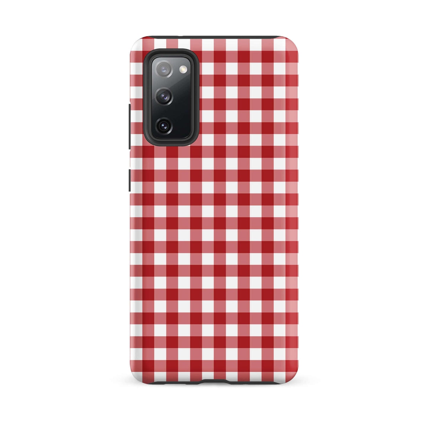 Phone Case with red and white gingham pattern for Samsung Galaxy